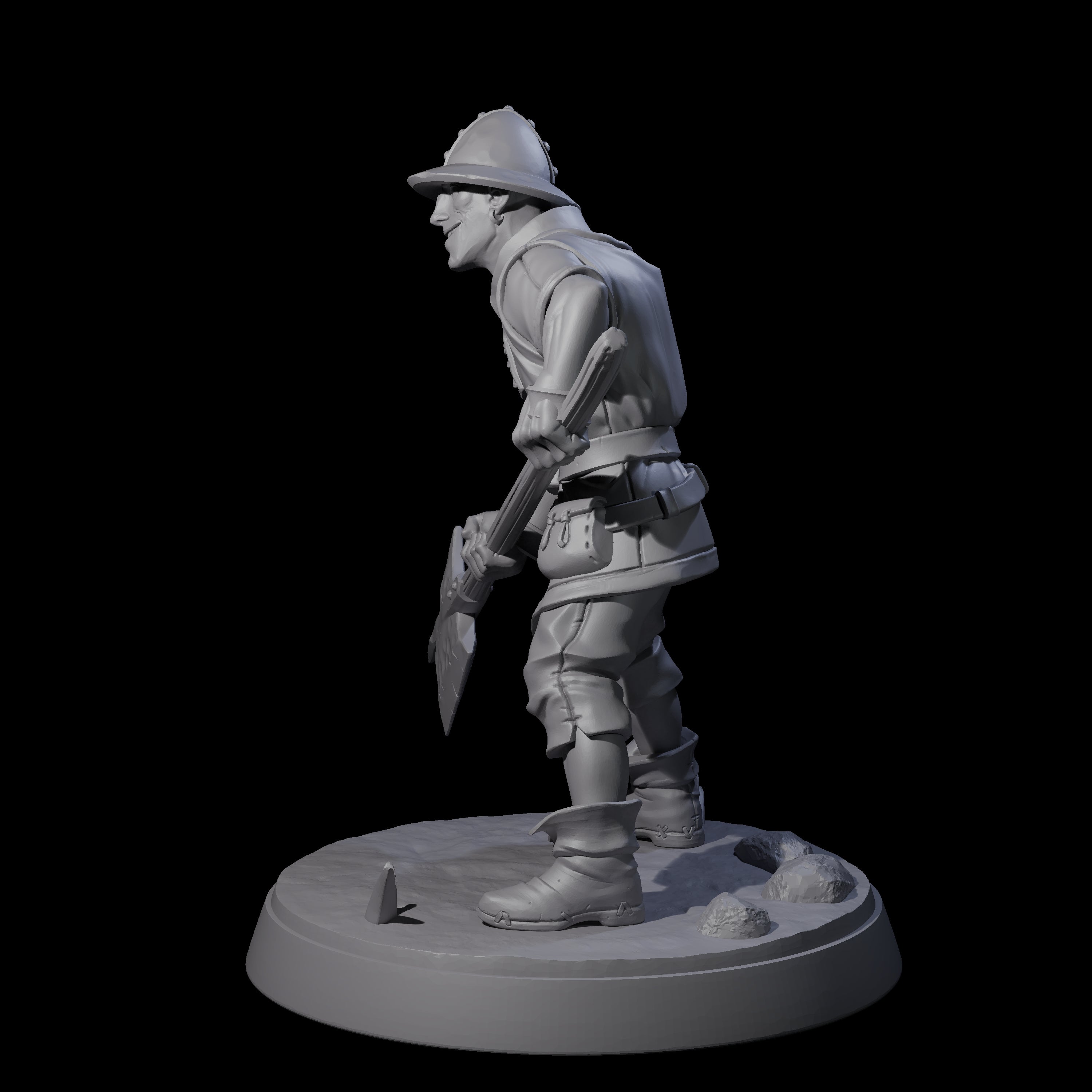 Cobbled Together Militia E Miniature for Dungeons and Dragons, Pathfinder or other TTRPGs
