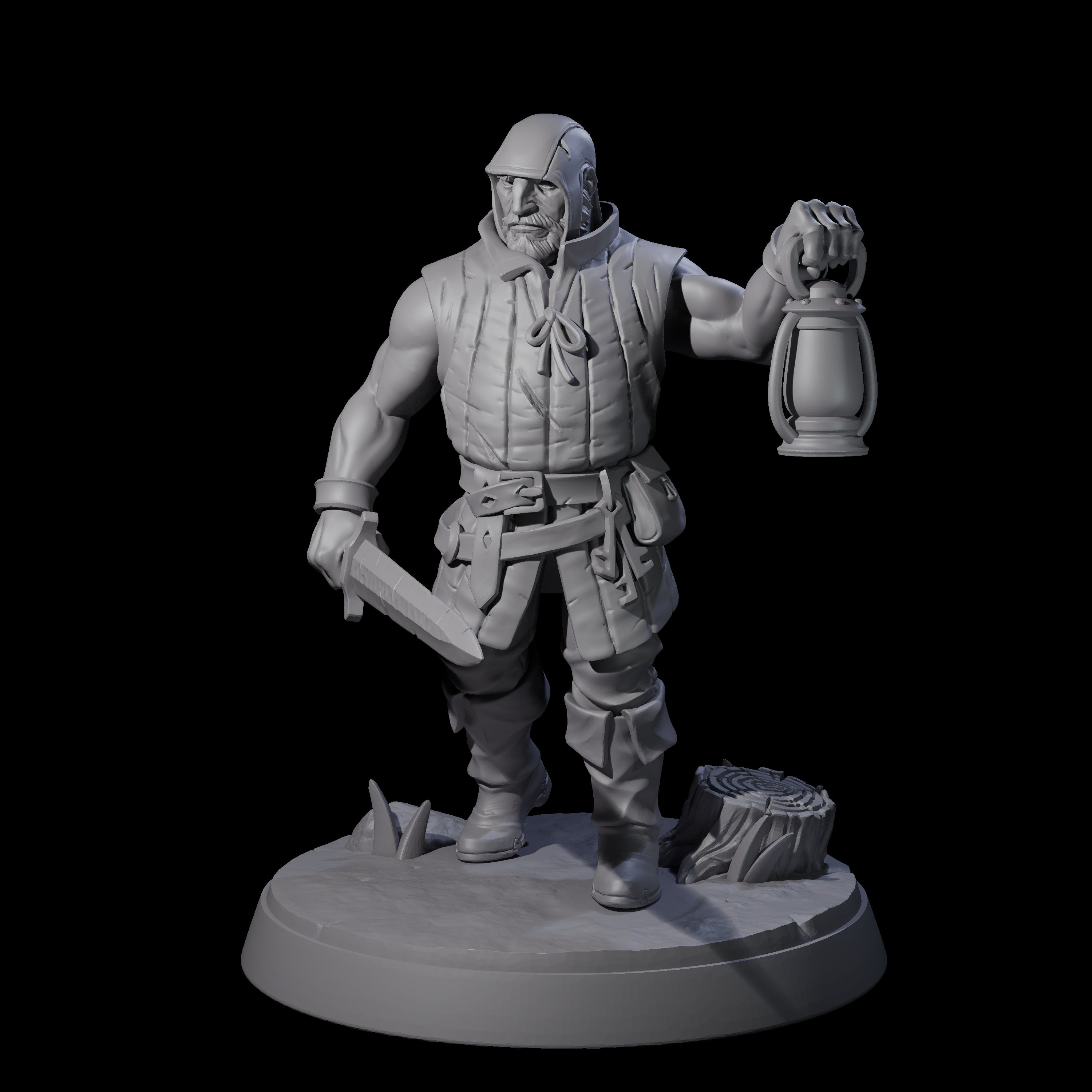 Cobbled Together Militia F Miniature for Dungeons and Dragons, Pathfinder or other TTRPGs