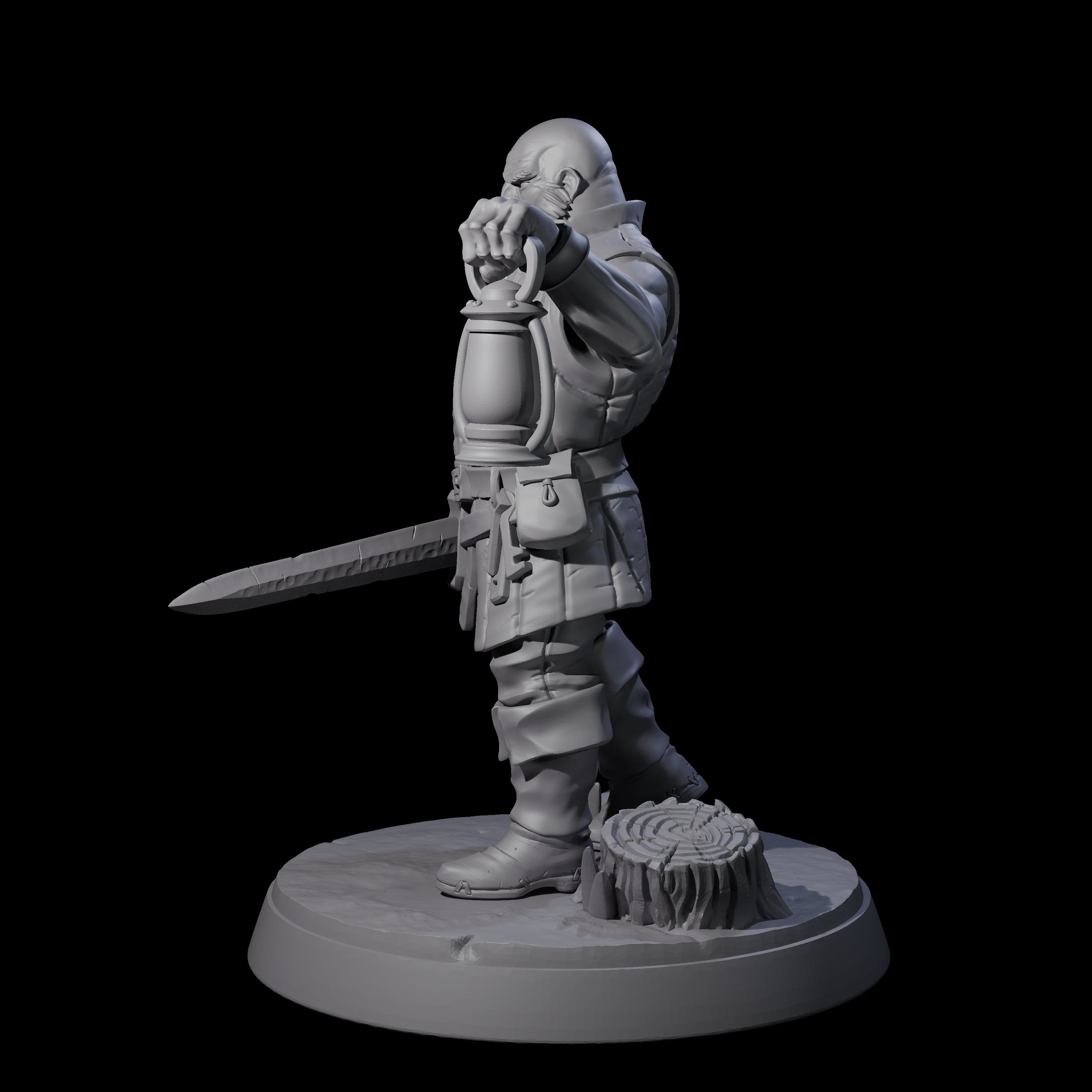 Cobbled Together Militia F Miniature for Dungeons and Dragons, Pathfinder or other TTRPGs