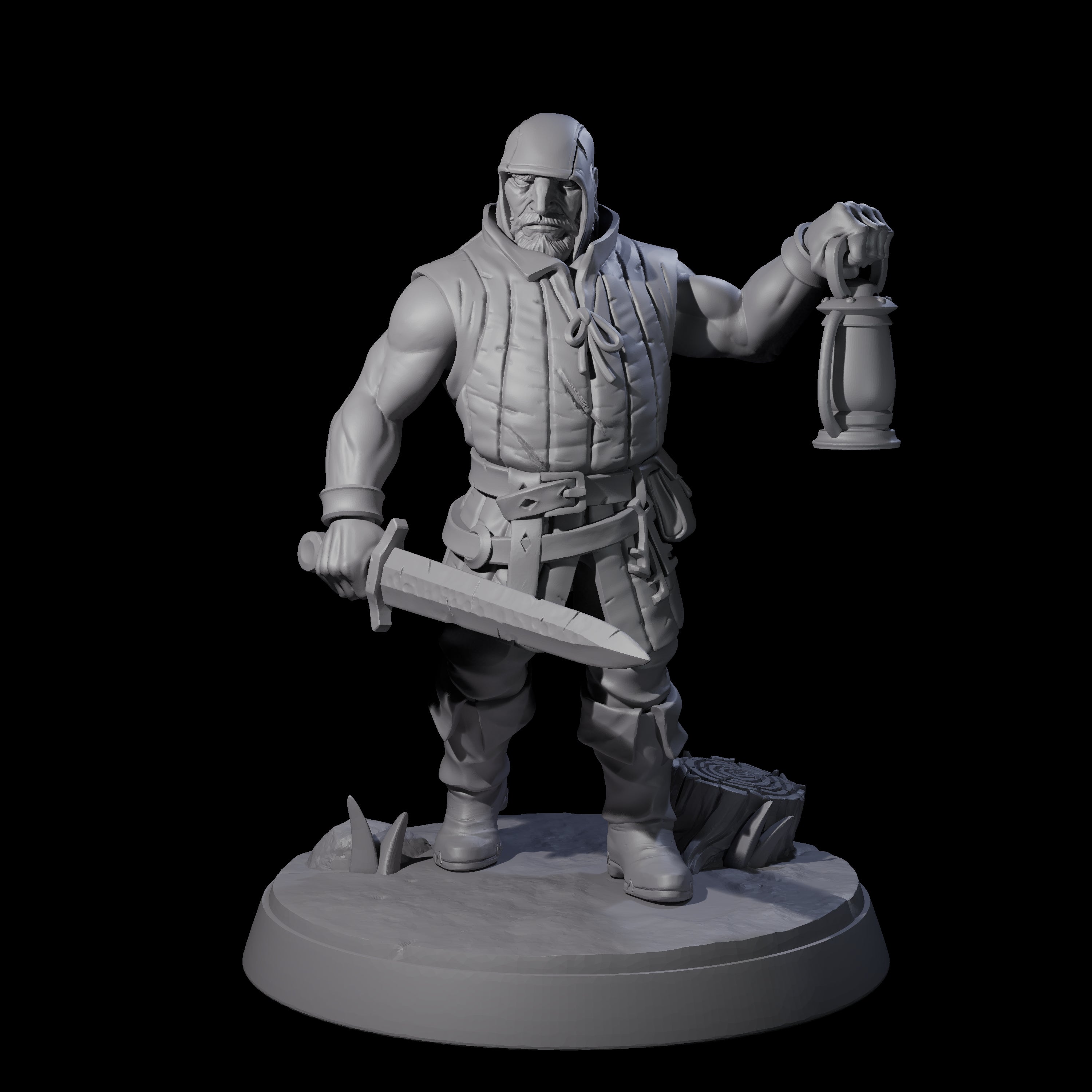 Cobbled Together Militia F Miniature for Dungeons and Dragons, Pathfinder or other TTRPGs