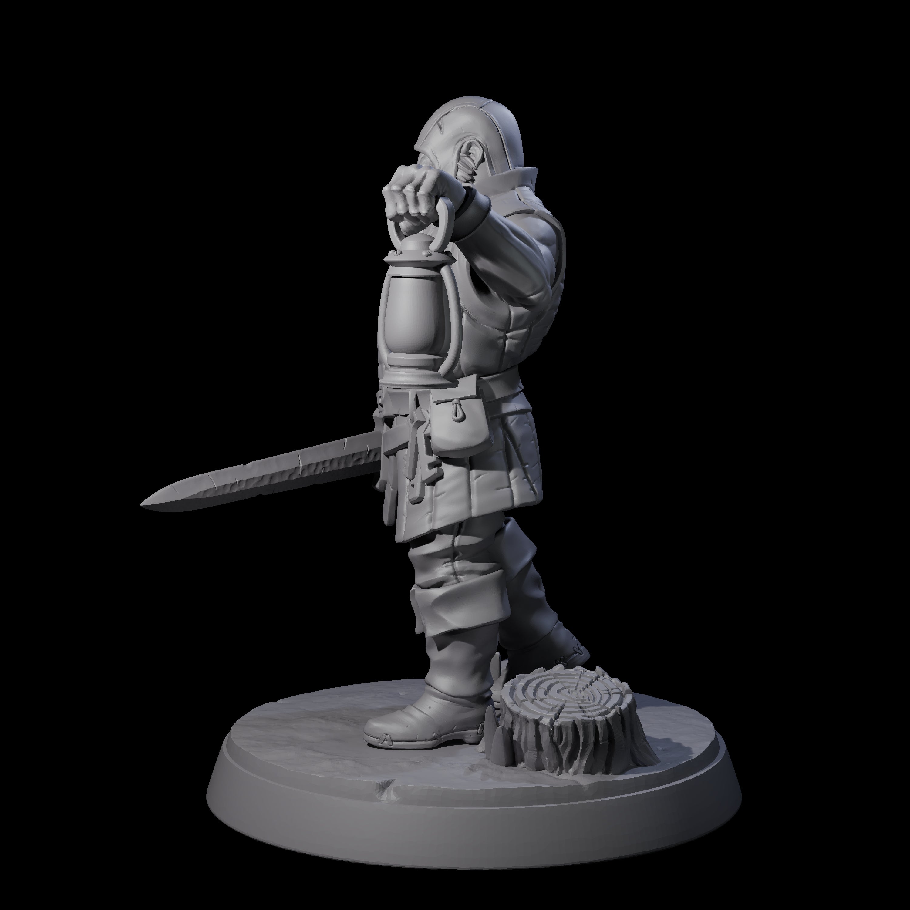 Cobbled Together Militia F Miniature for Dungeons and Dragons, Pathfinder or other TTRPGs