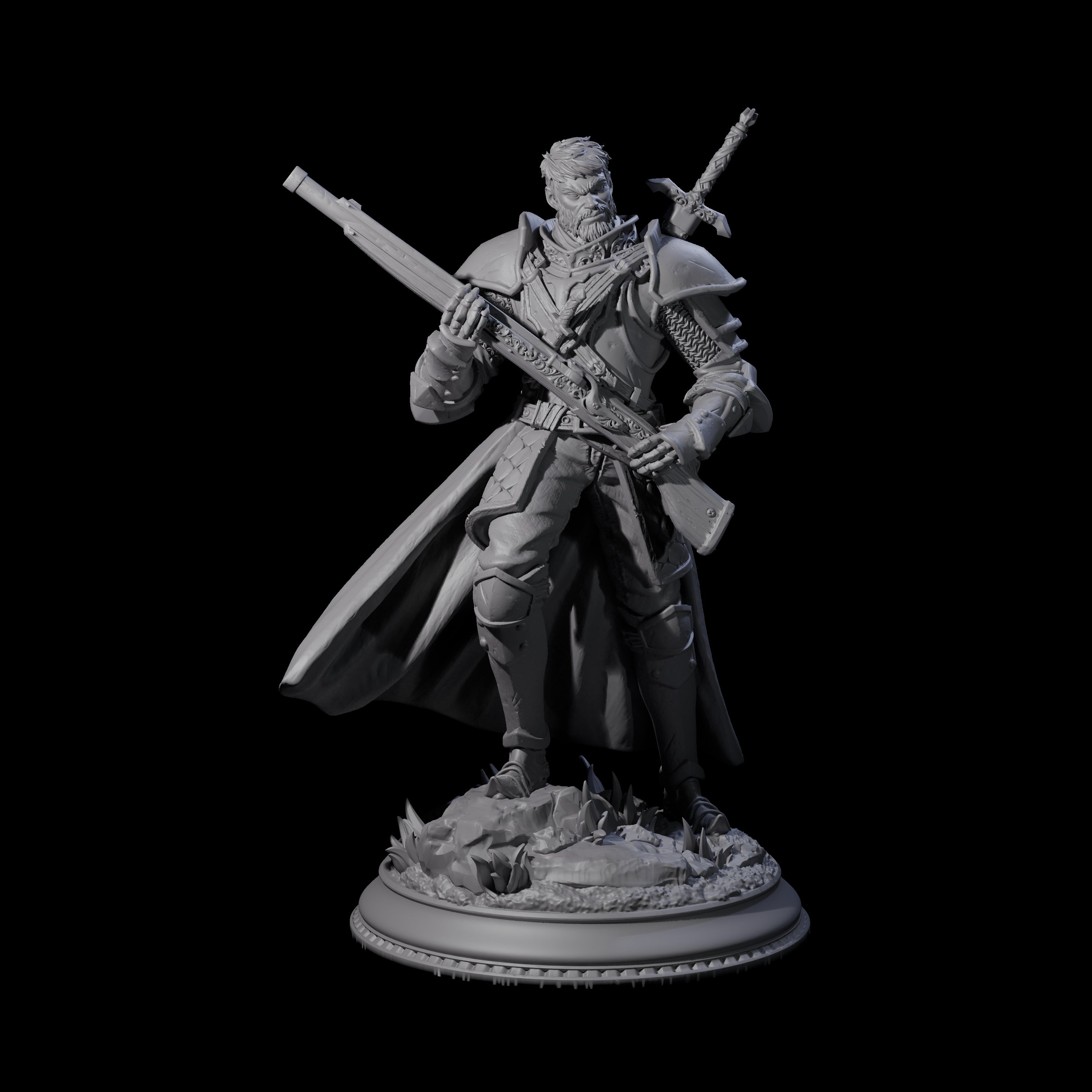 Cocky Hunter Miniature for Dungeons and Dragons, Pathfinder or other TTRPGs