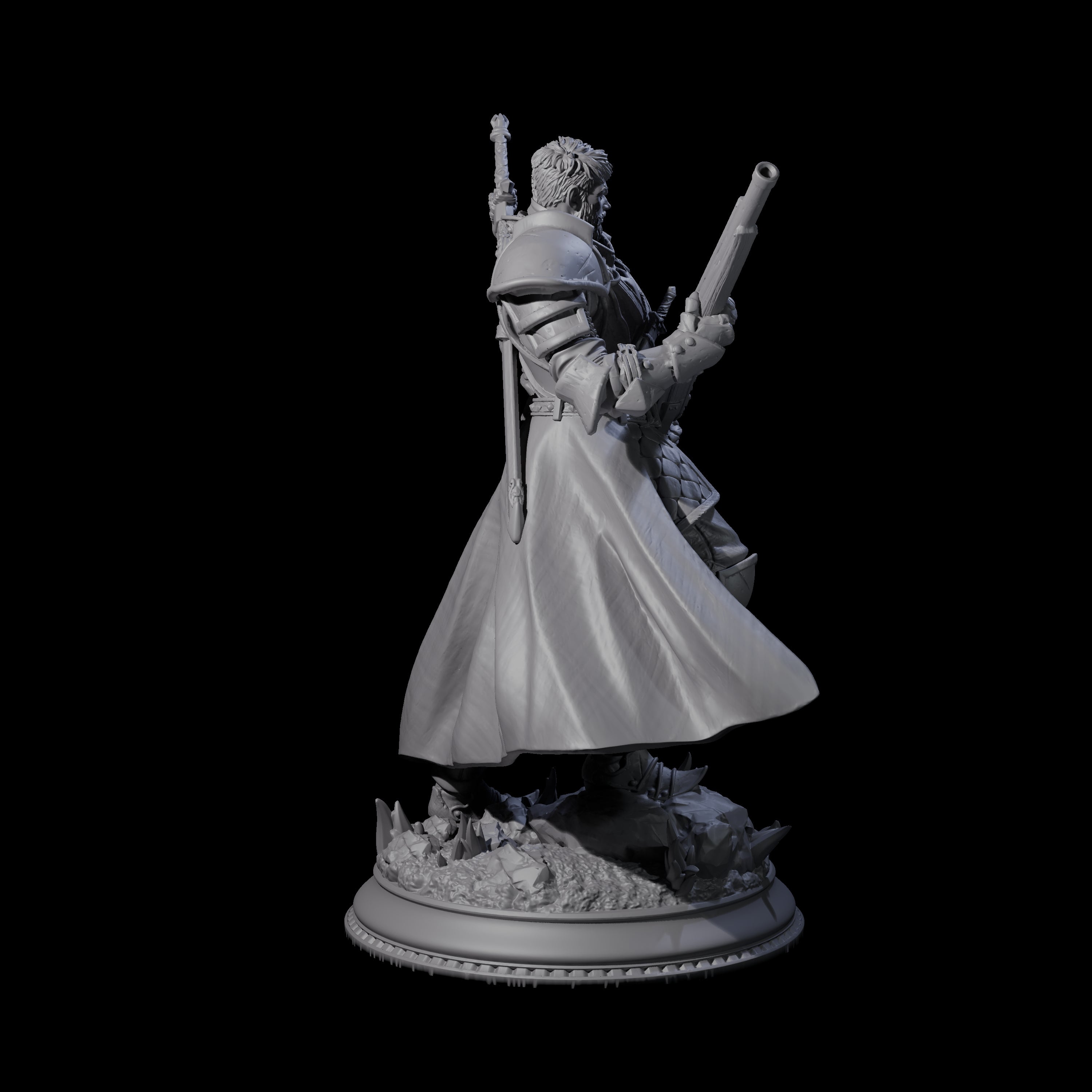 Cocky Hunter Miniature for Dungeons and Dragons, Pathfinder or other TTRPGs