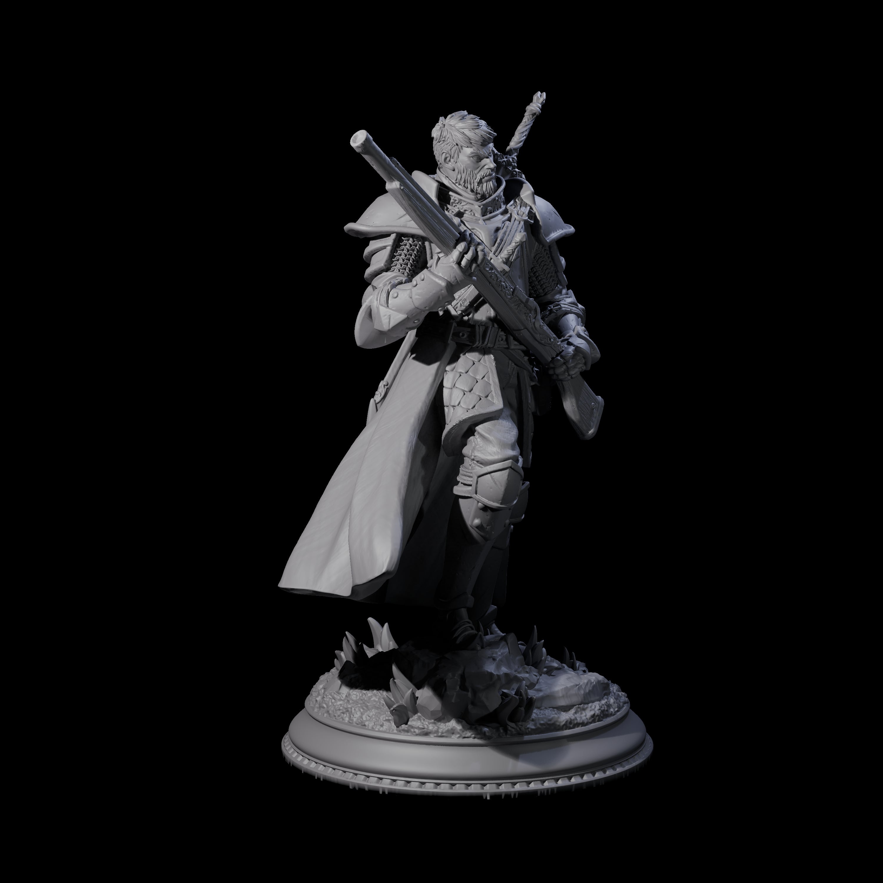 Cocky Hunter Miniature for Dungeons and Dragons, Pathfinder or other TTRPGs