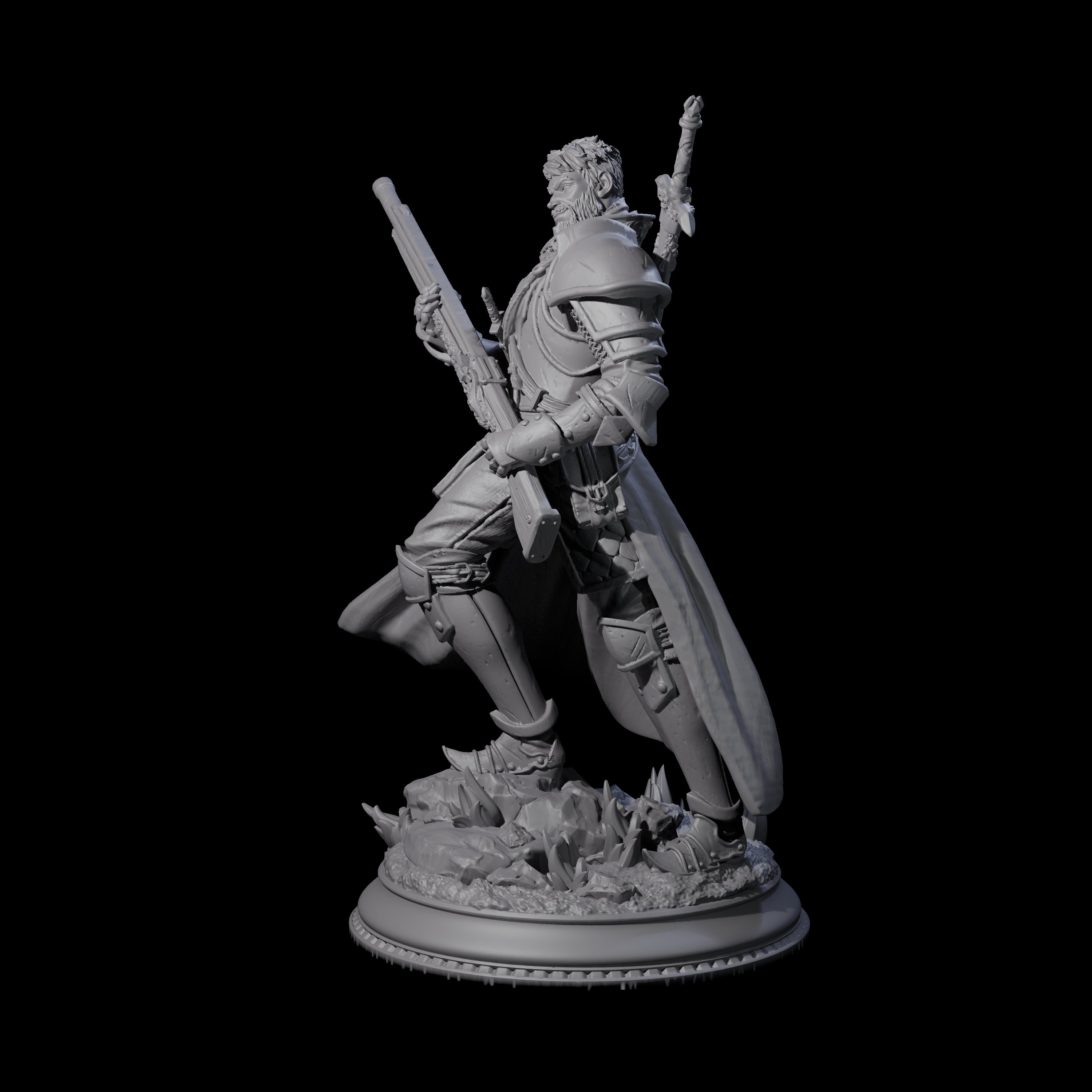 Cocky Hunter Miniature for Dungeons and Dragons, Pathfinder or other TTRPGs