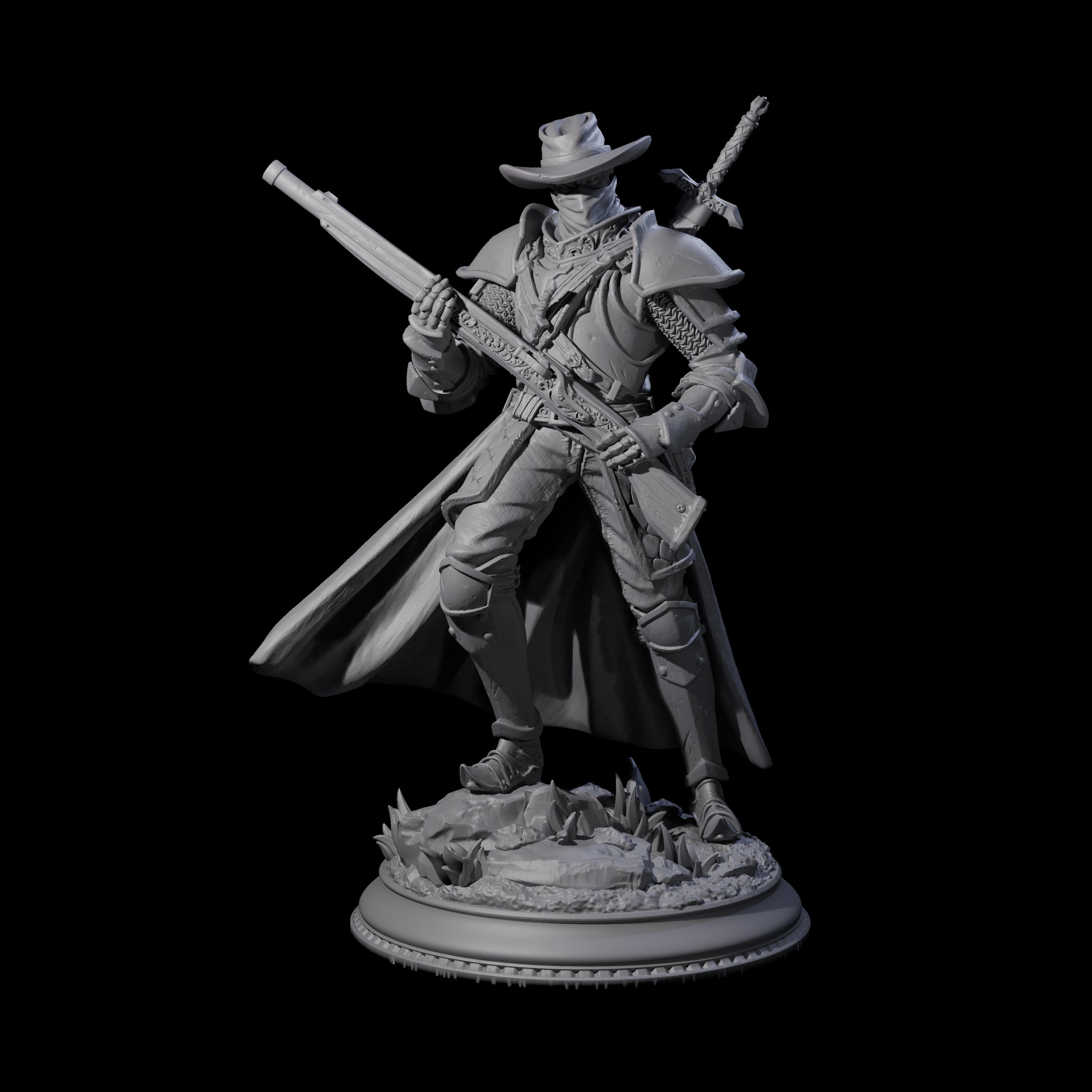 Cocky Hunter Miniature for Dungeons and Dragons, Pathfinder or other TTRPGs