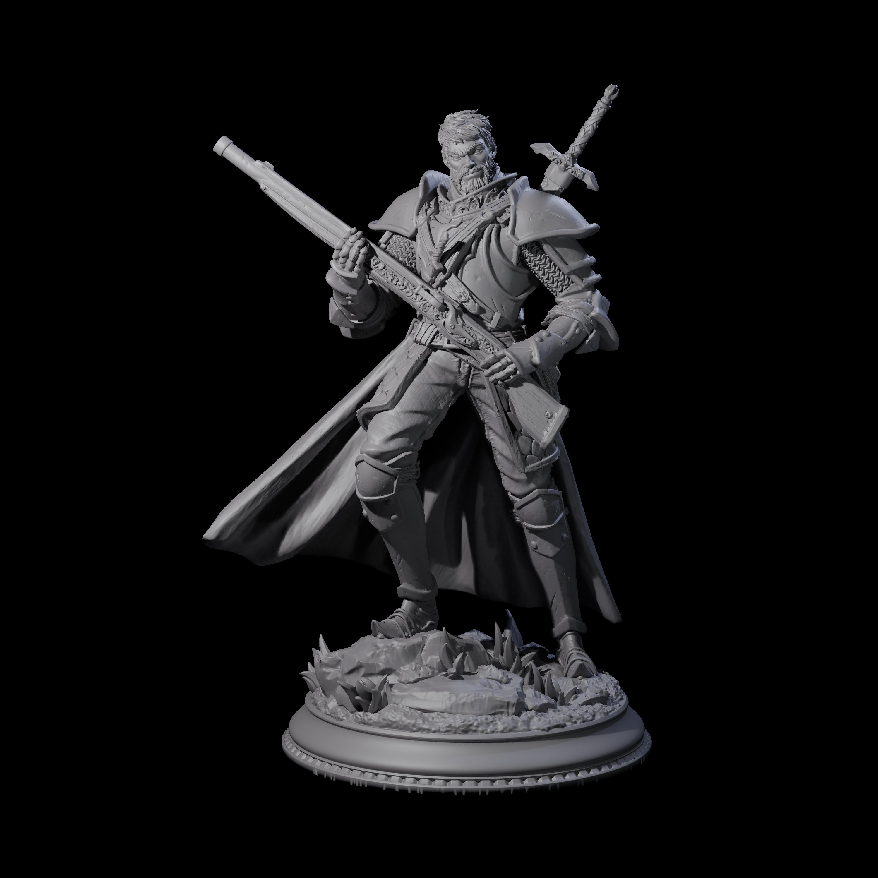 Cocky Hunter Miniature for Dungeons and Dragons, Pathfinder or other TTRPGs
