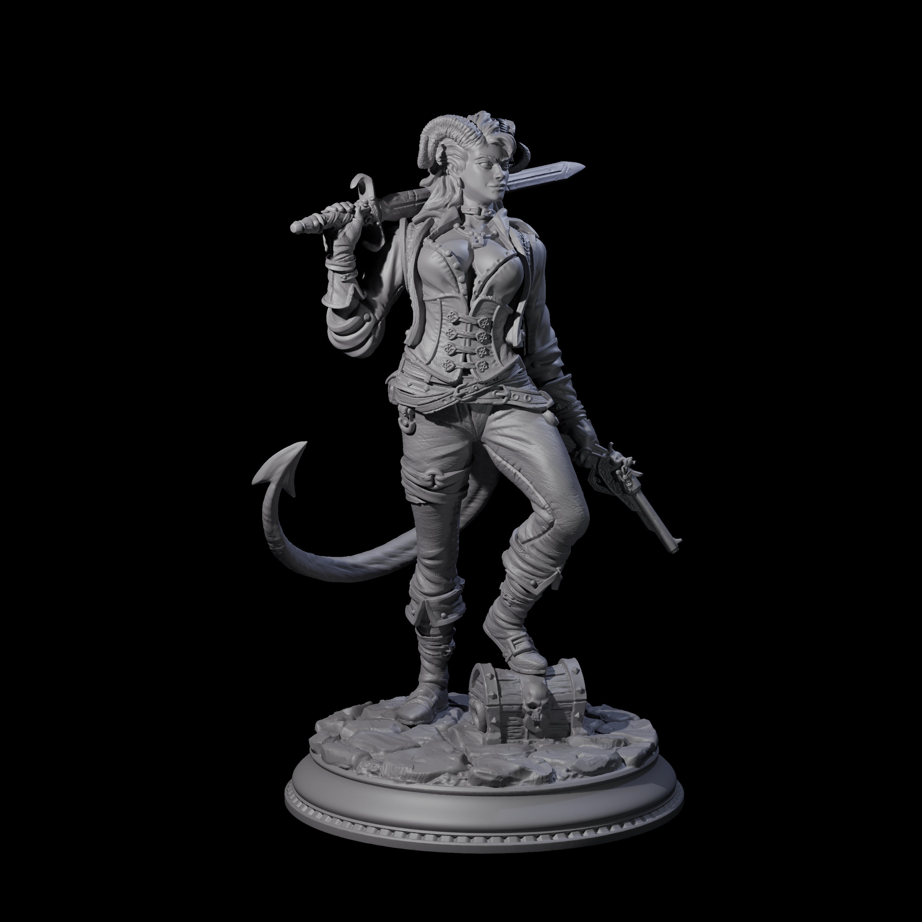 Cocky Swashbuckler Miniature for Dungeons and Dragons, Pathfinder or other TTRPGs