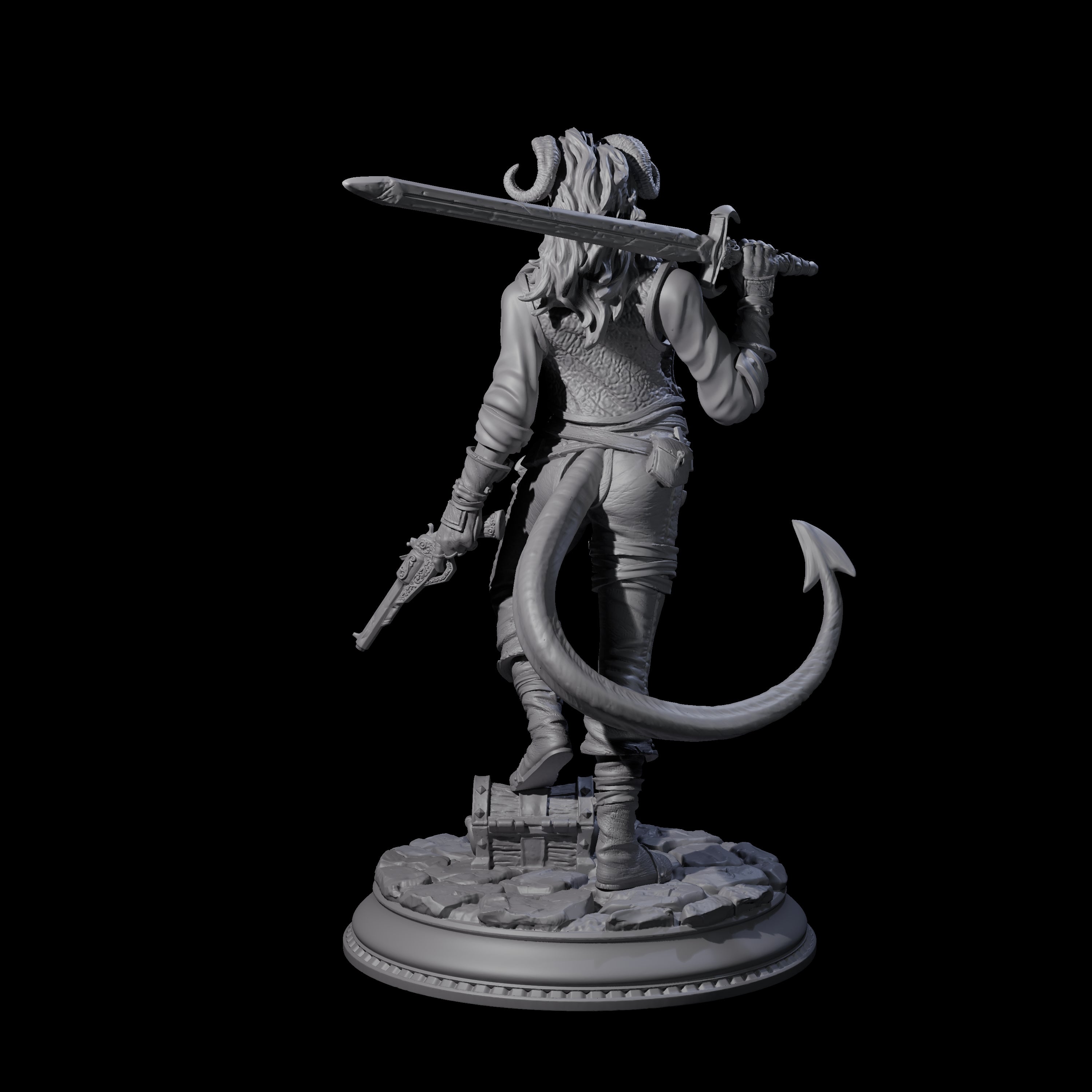 Cocky Swashbuckler Miniature for Dungeons and Dragons, Pathfinder or other TTRPGs