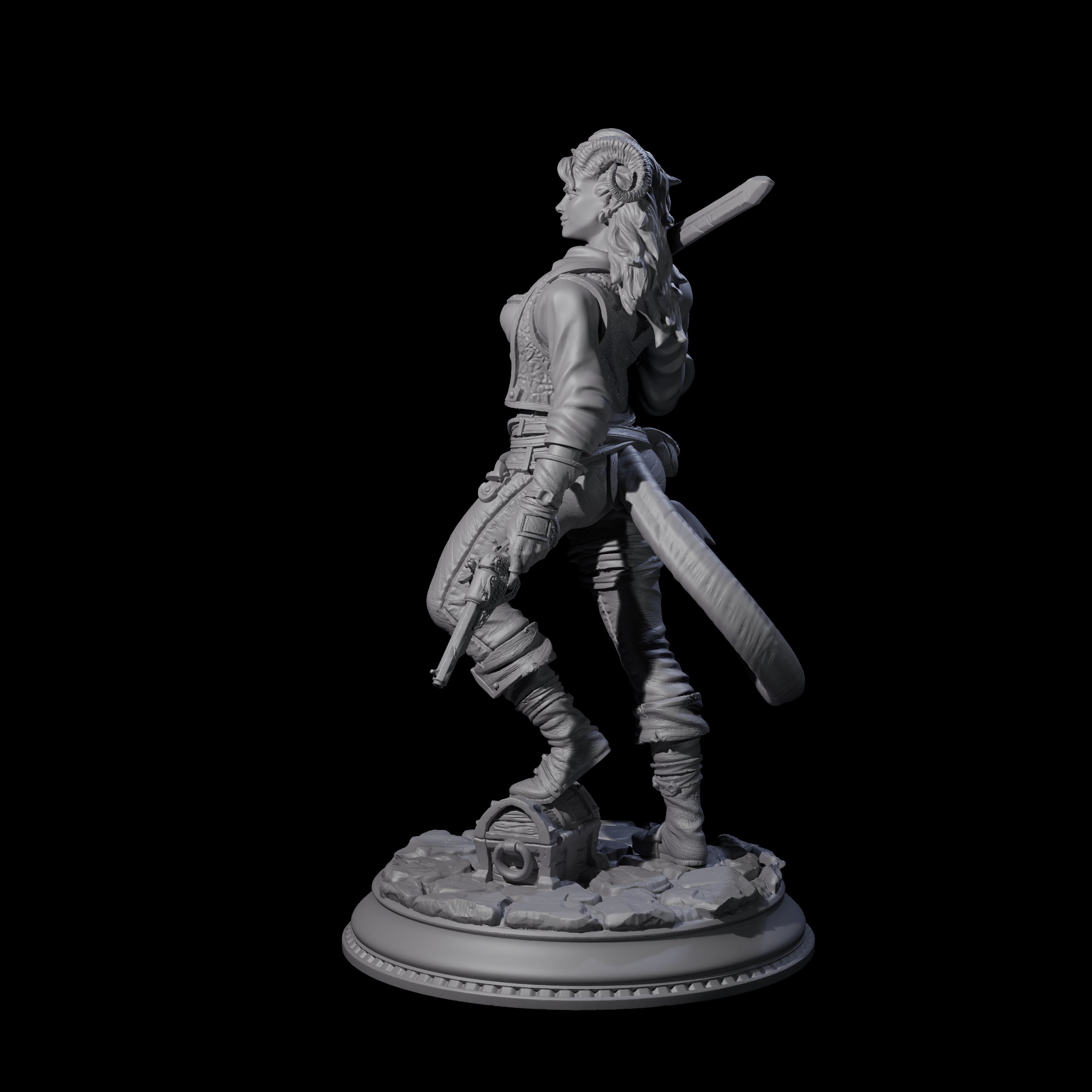 Cocky Swashbuckler Miniature for Dungeons and Dragons, Pathfinder or other TTRPGs