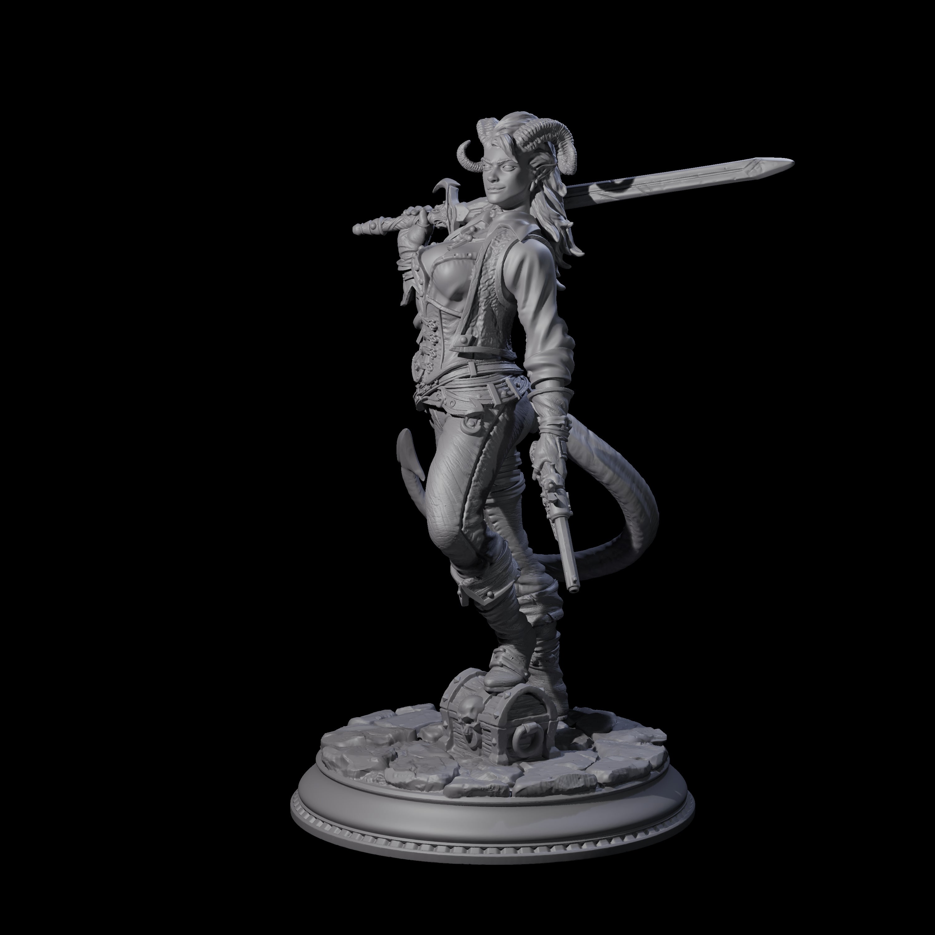 Cocky Swashbuckler Miniature for Dungeons and Dragons, Pathfinder or other TTRPGs