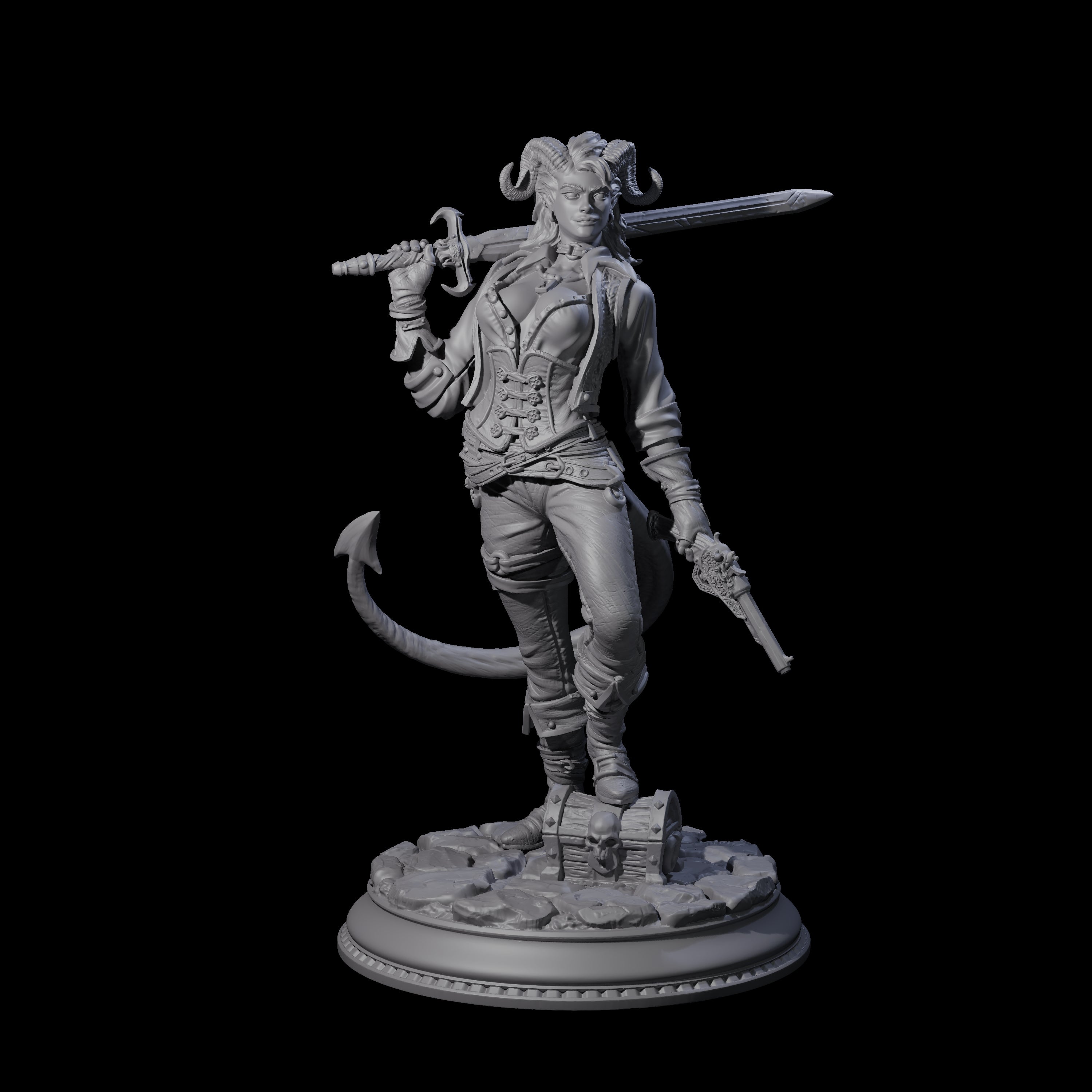 Cocky Swashbuckler Miniature for Dungeons and Dragons, Pathfinder or other TTRPGs