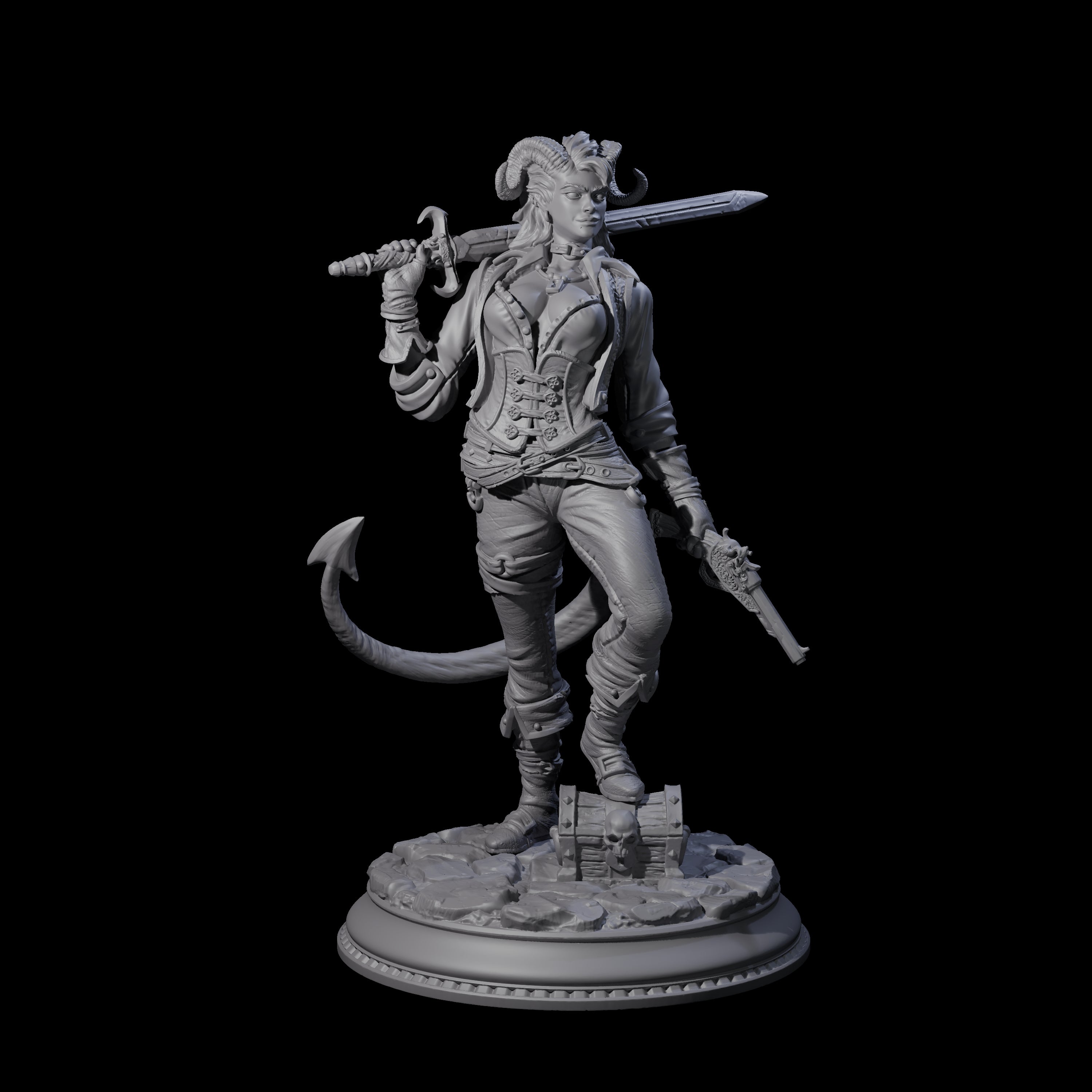 Cocky Swashbuckler Miniature for Dungeons and Dragons, Pathfinder or other TTRPGs