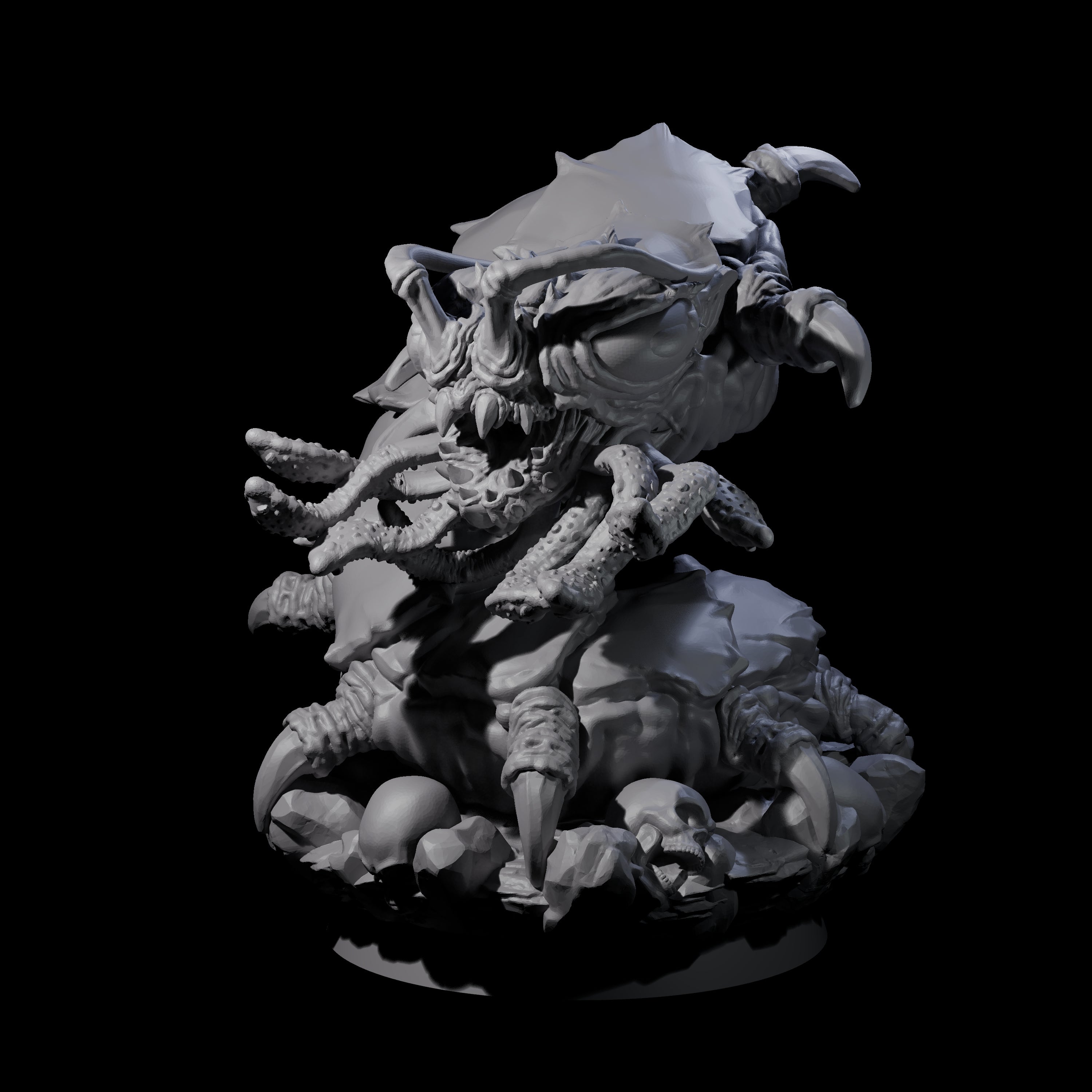 Coiled Creeping Carrion Crawler Miniature for Dungeons and Dragons, Pathfinder or other TTRPGs