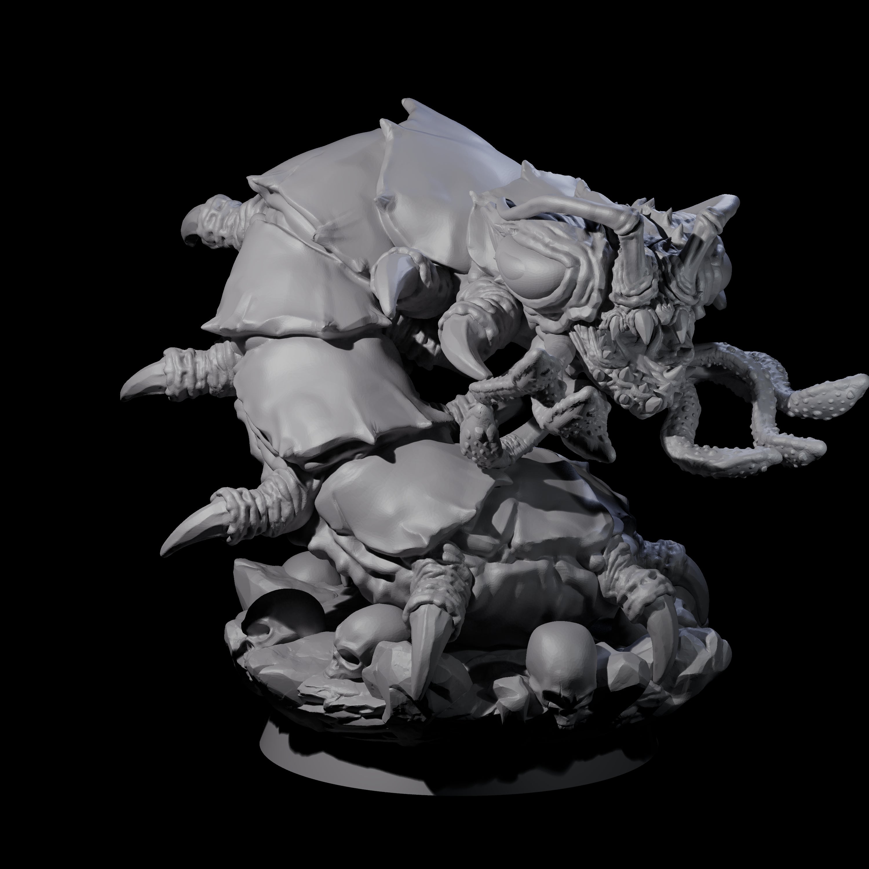Coiled Creeping Carrion Crawler Miniature for Dungeons and Dragons, Pathfinder or other TTRPGs