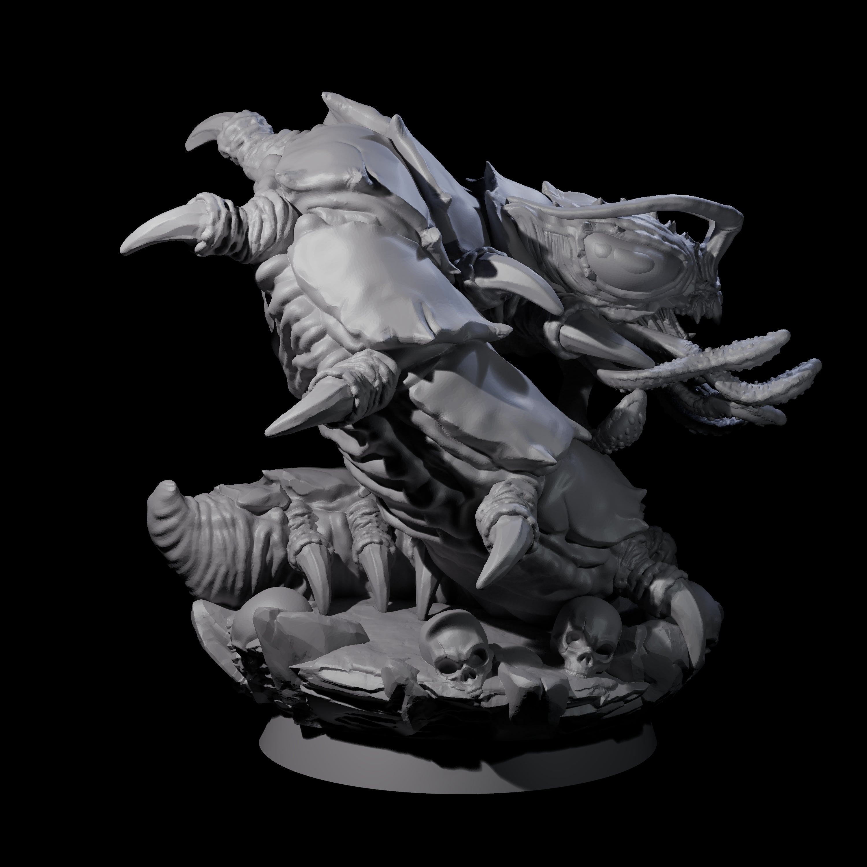 Coiled Creeping Carrion Crawler Miniature for Dungeons and Dragons, Pathfinder or other TTRPGs