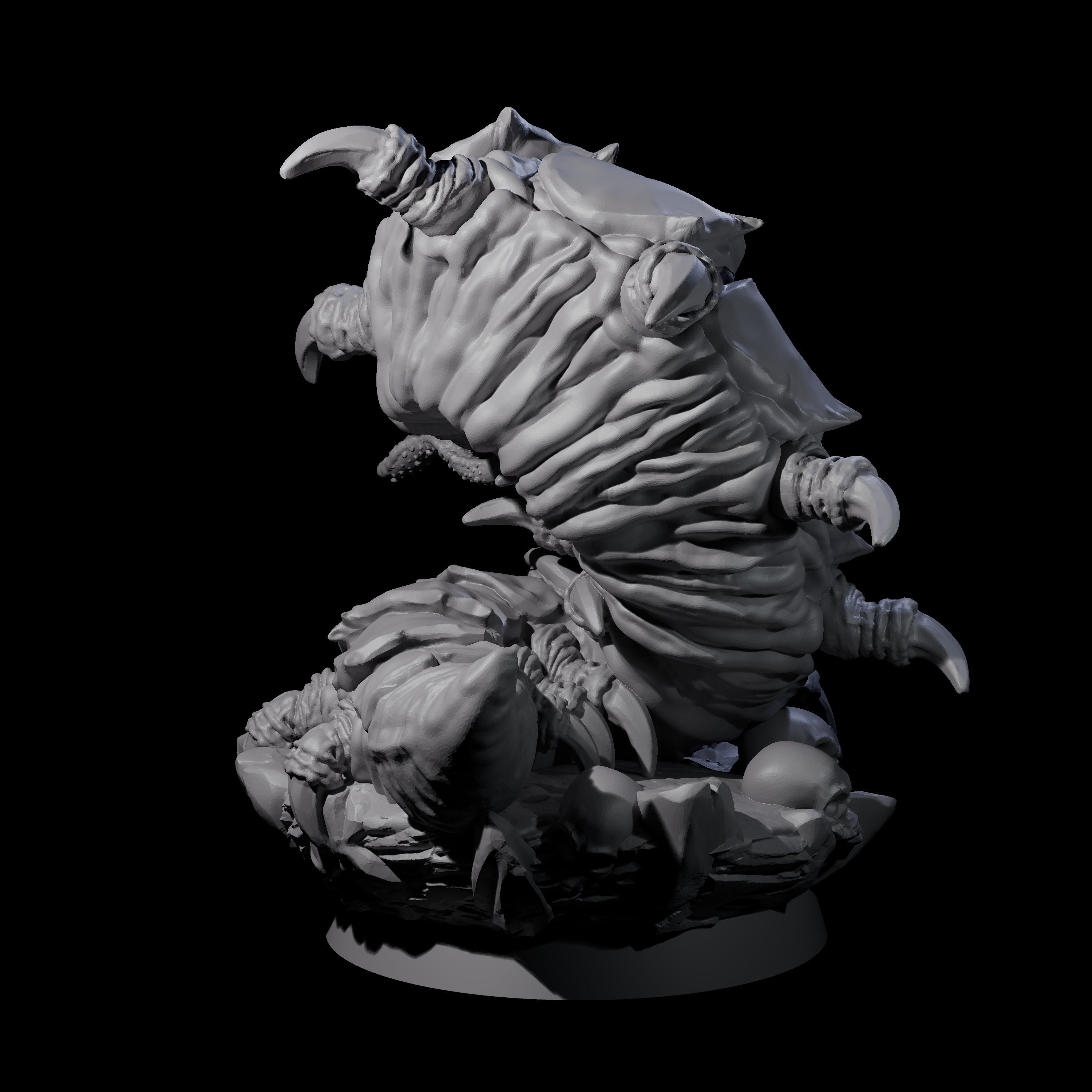Coiled Creeping Carrion Crawler Miniature for Dungeons and Dragons, Pathfinder or other TTRPGs