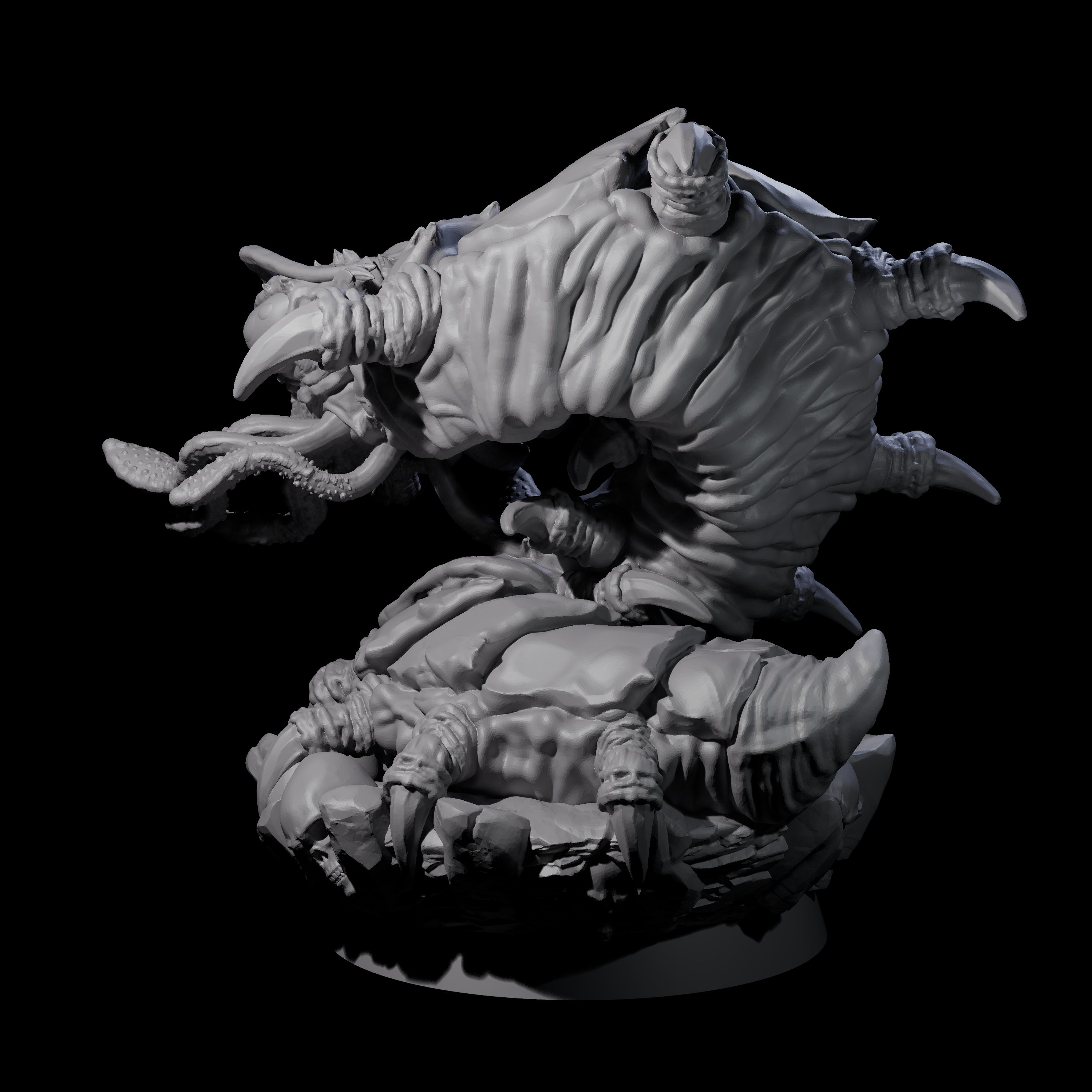 Coiled Creeping Carrion Crawler Miniature for Dungeons and Dragons, Pathfinder or other TTRPGs