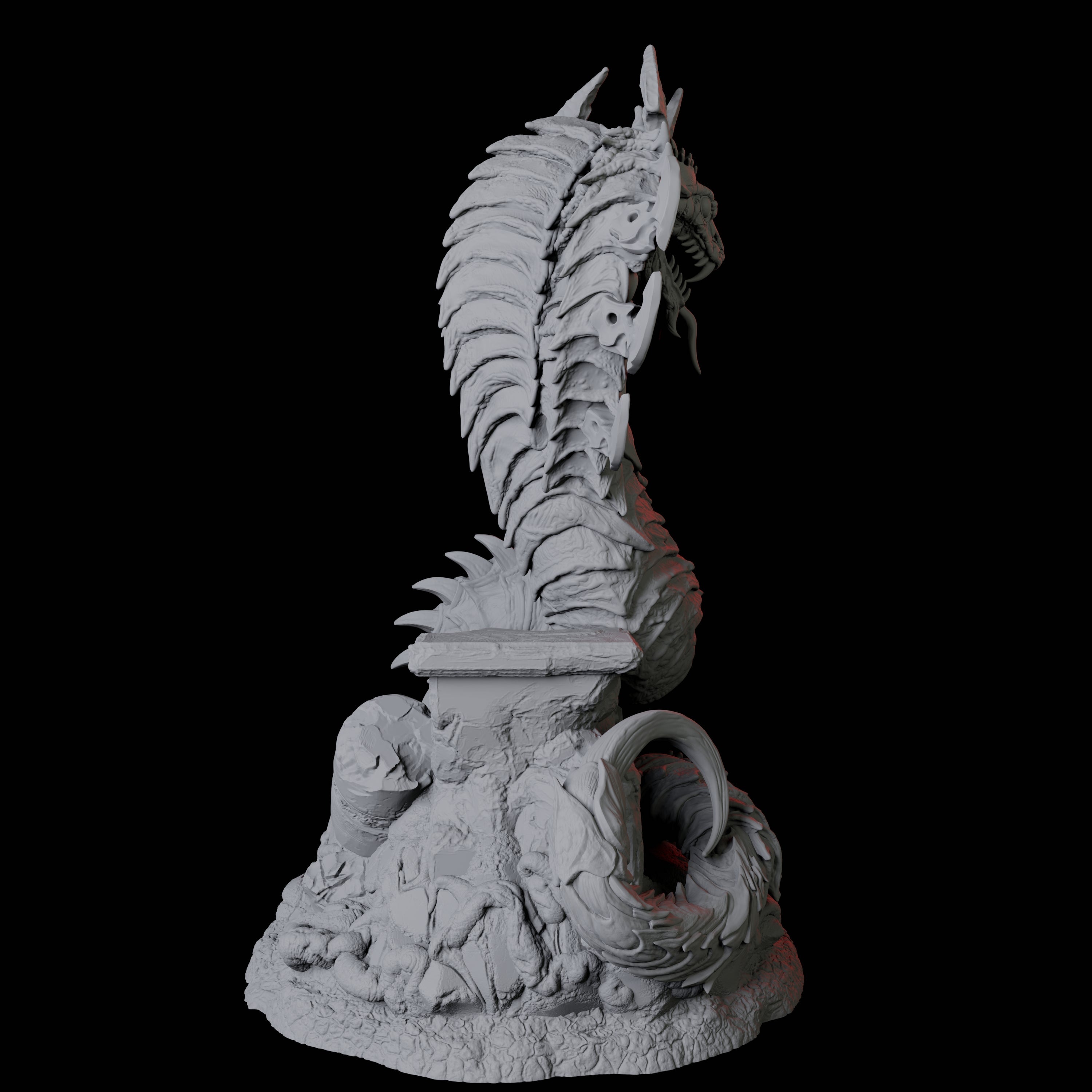 Coiled Giant Snake A Miniature for Dungeons and Dragons, Pathfinder or other TTRPGs