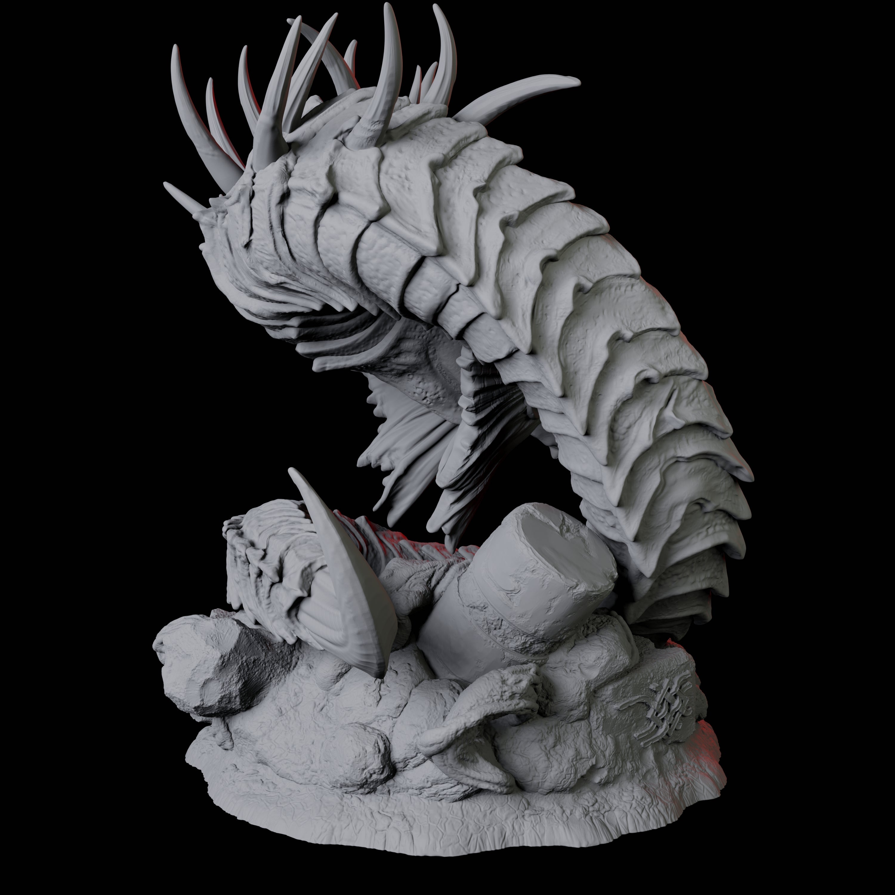 Coiled Giant Snake B Miniature for Dungeons and Dragons, Pathfinder or other TTRPGs