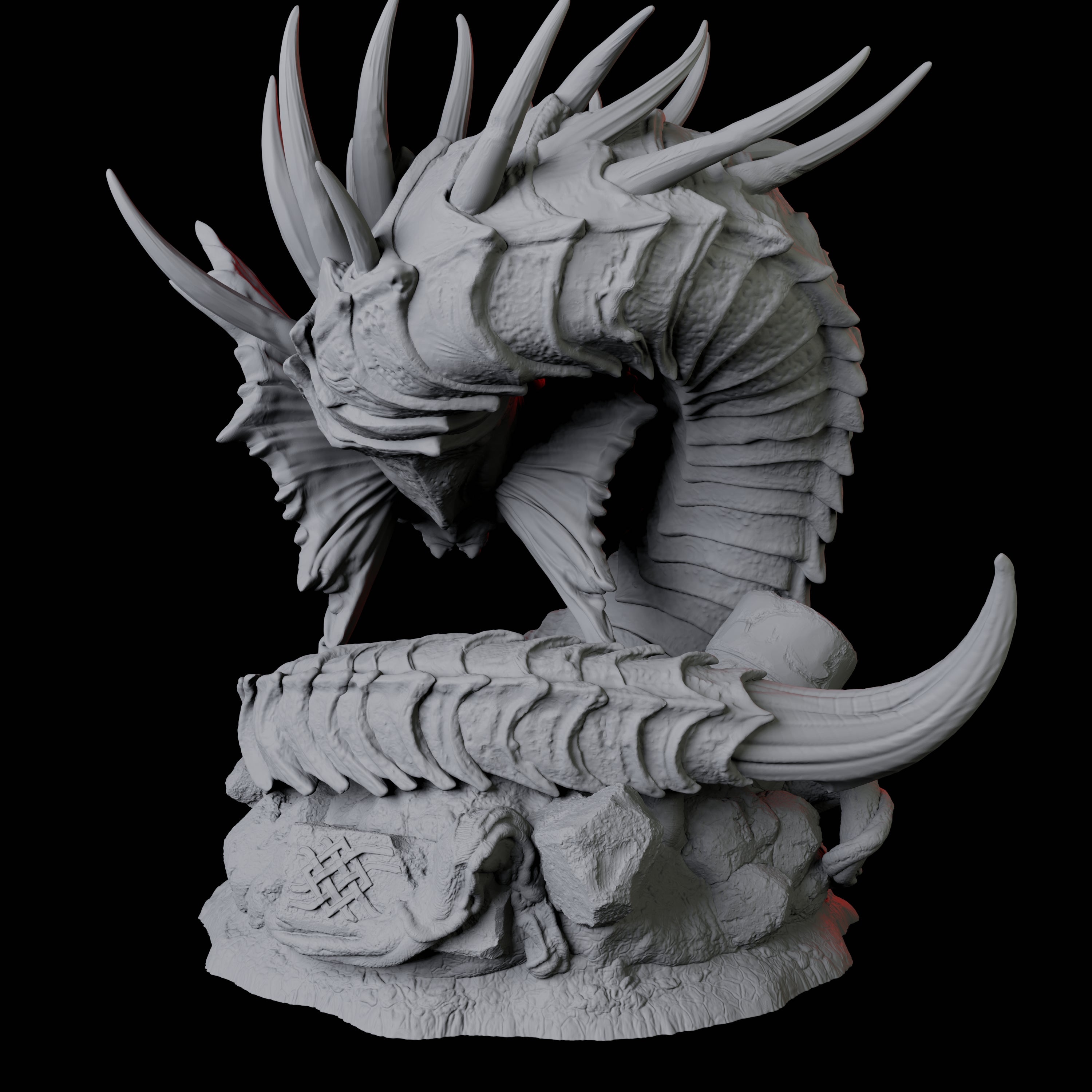 Coiled Giant Snake B Miniature for Dungeons and Dragons, Pathfinder or other TTRPGs