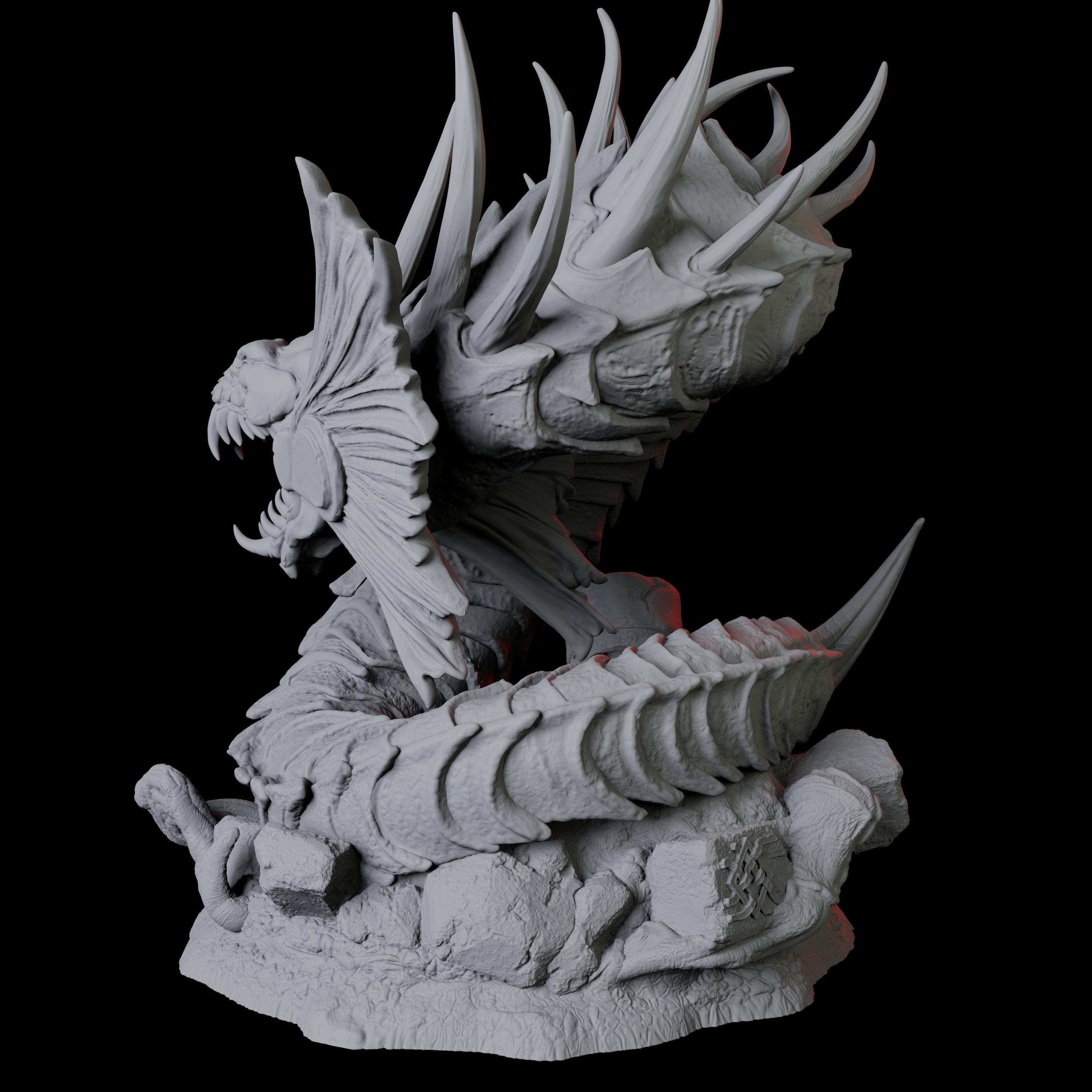 Coiled Giant Snake B Miniature for Dungeons and Dragons, Pathfinder or other TTRPGs