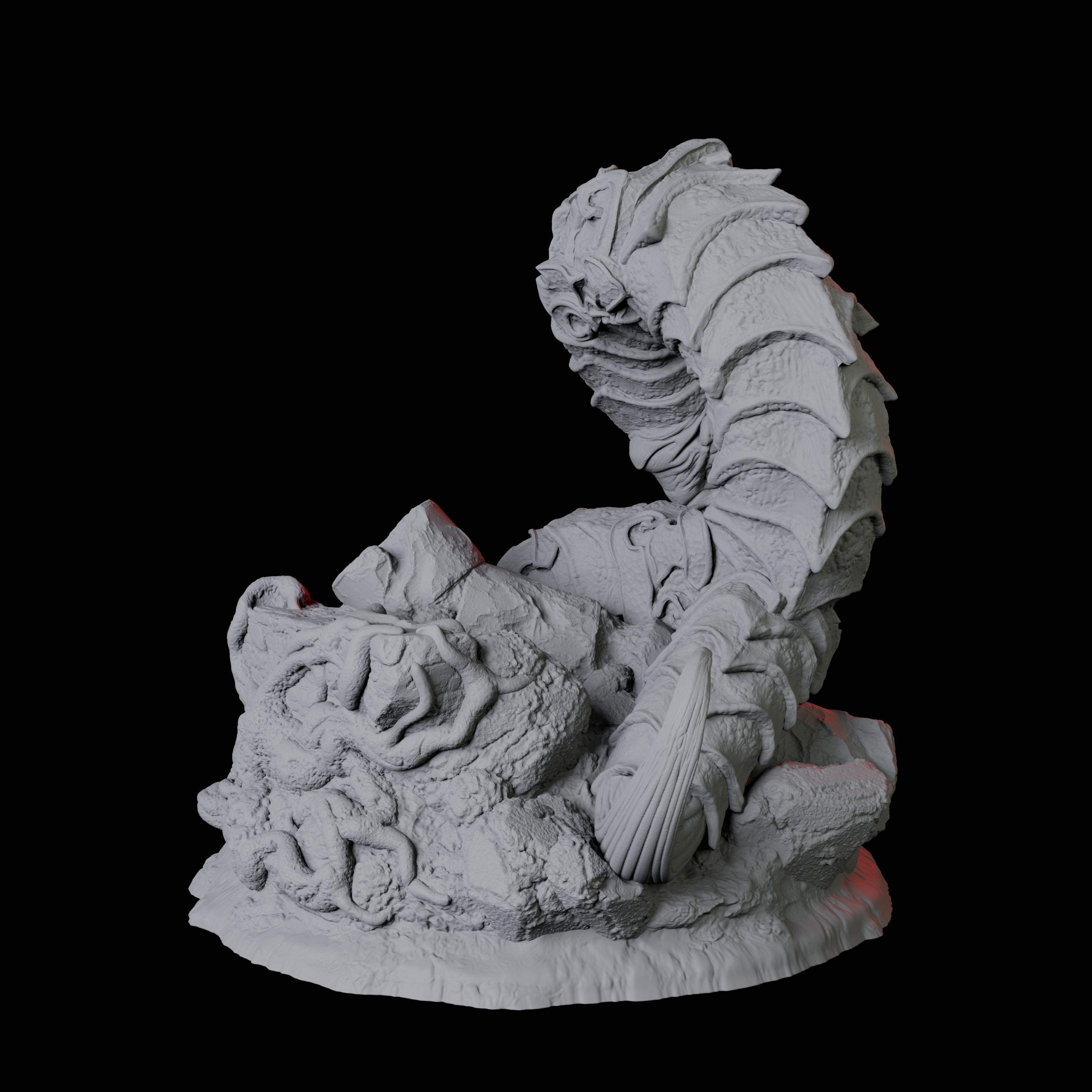 Coiled Giant Snake C Miniature for Dungeons and Dragons, Pathfinder or other TTRPGs