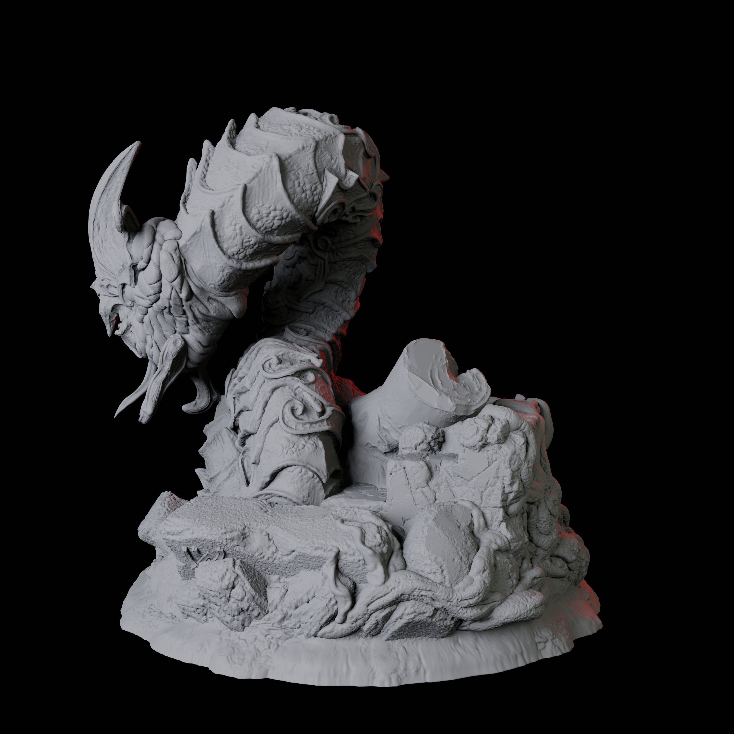 Coiled Giant Snake C Miniature for Dungeons and Dragons, Pathfinder or other TTRPGs