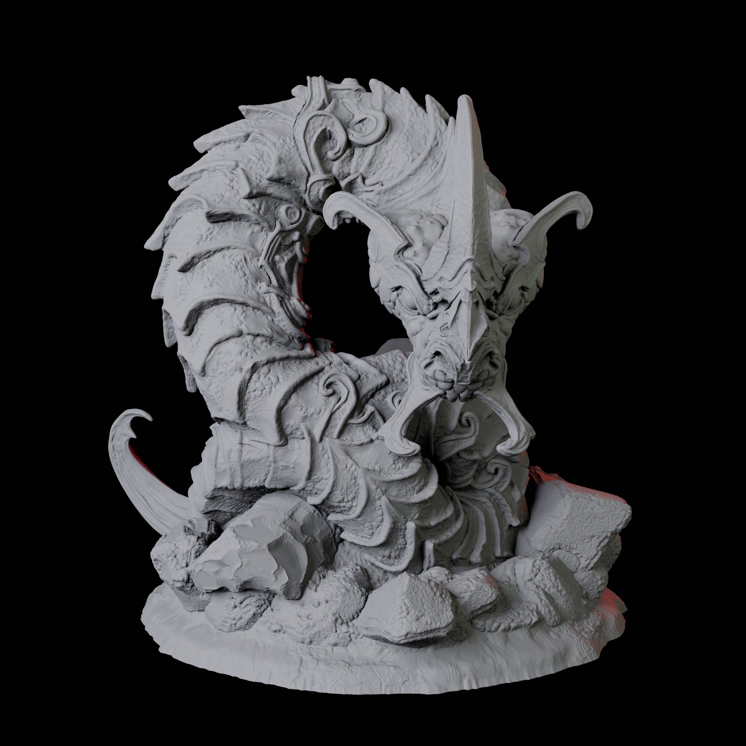 Coiled Giant Snake C Miniature for Dungeons and Dragons, Pathfinder or other TTRPGs