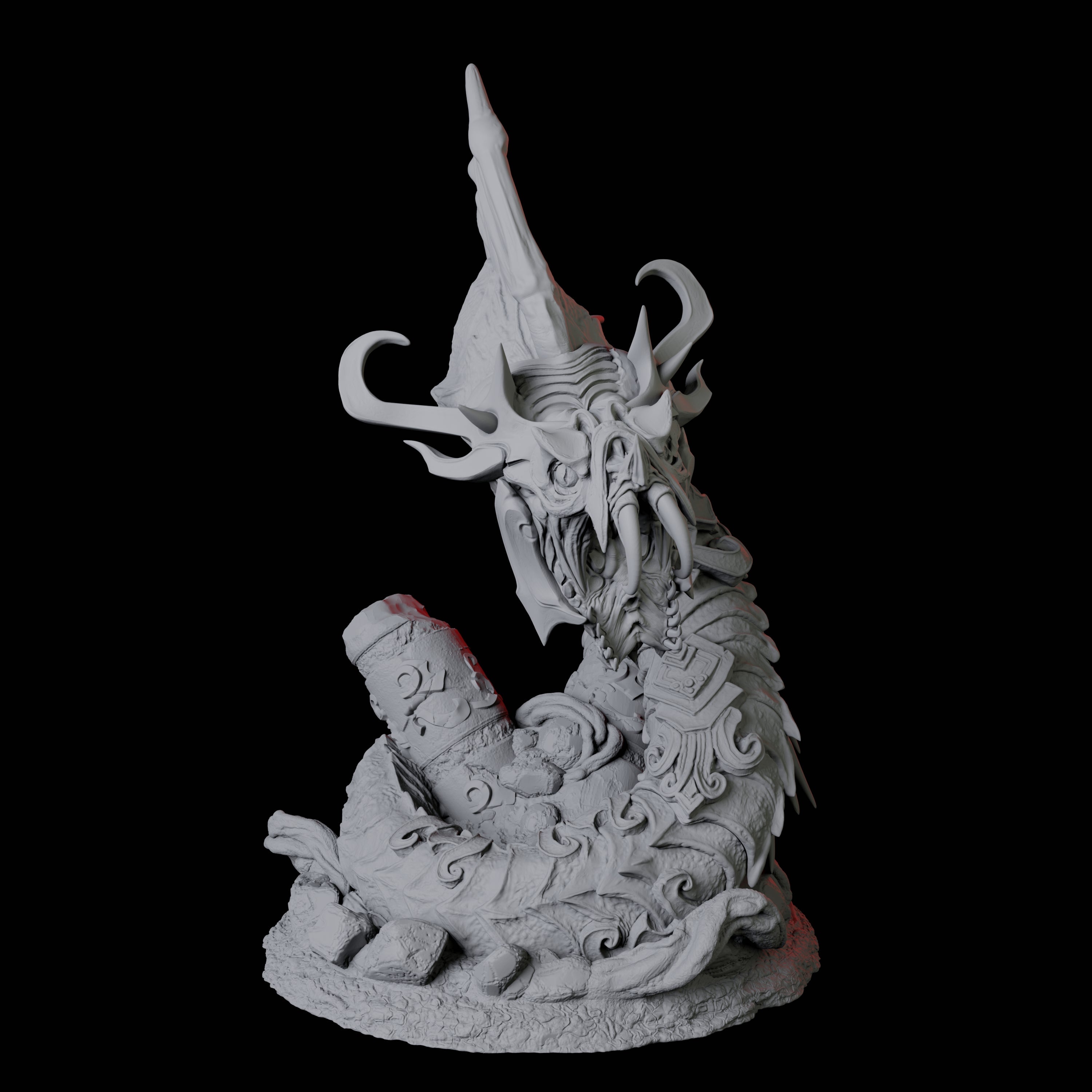 Coiled Giant Snake D Miniature for Dungeons and Dragons, Pathfinder or other TTRPGs