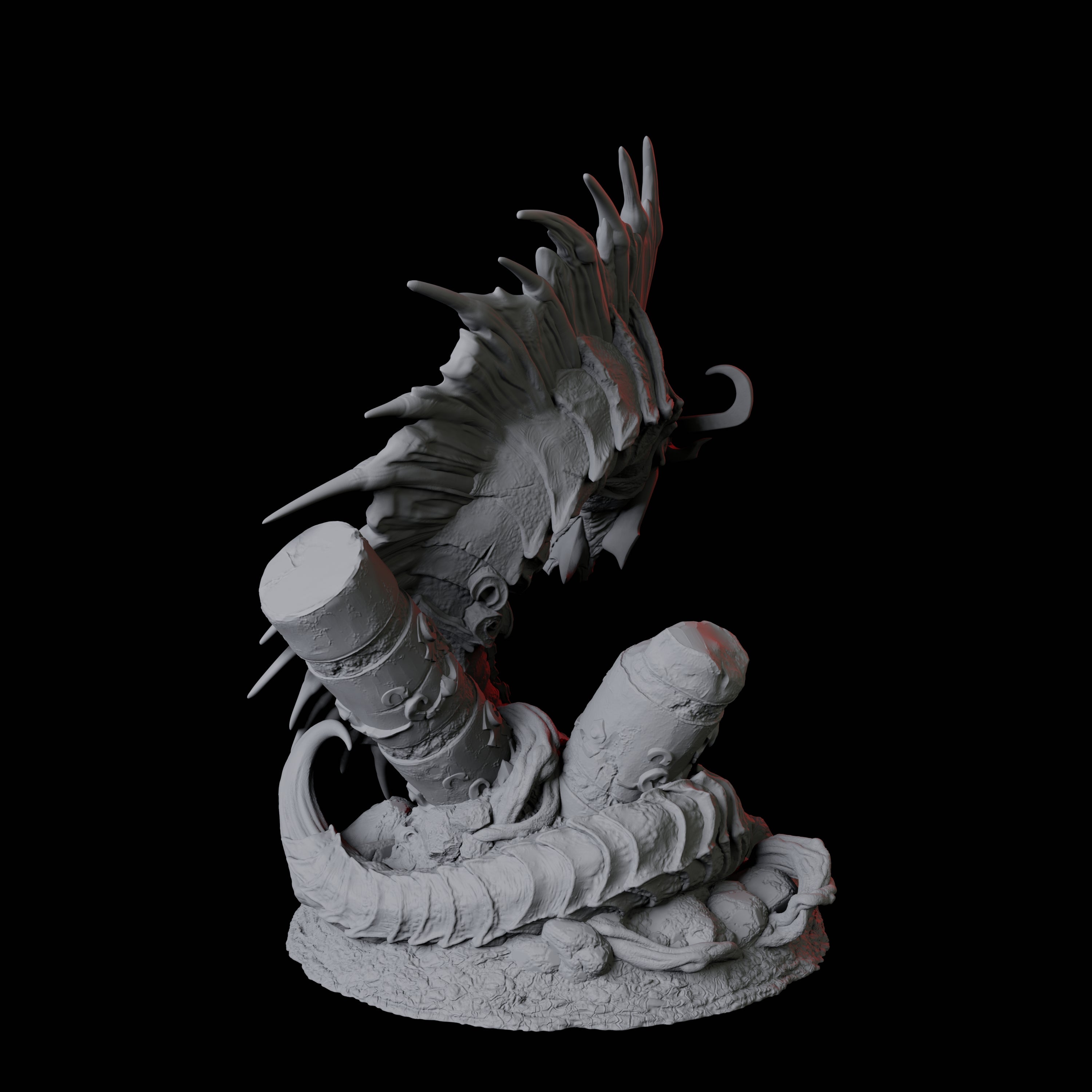 Coiled Giant Snake D Miniature for Dungeons and Dragons, Pathfinder or other TTRPGs