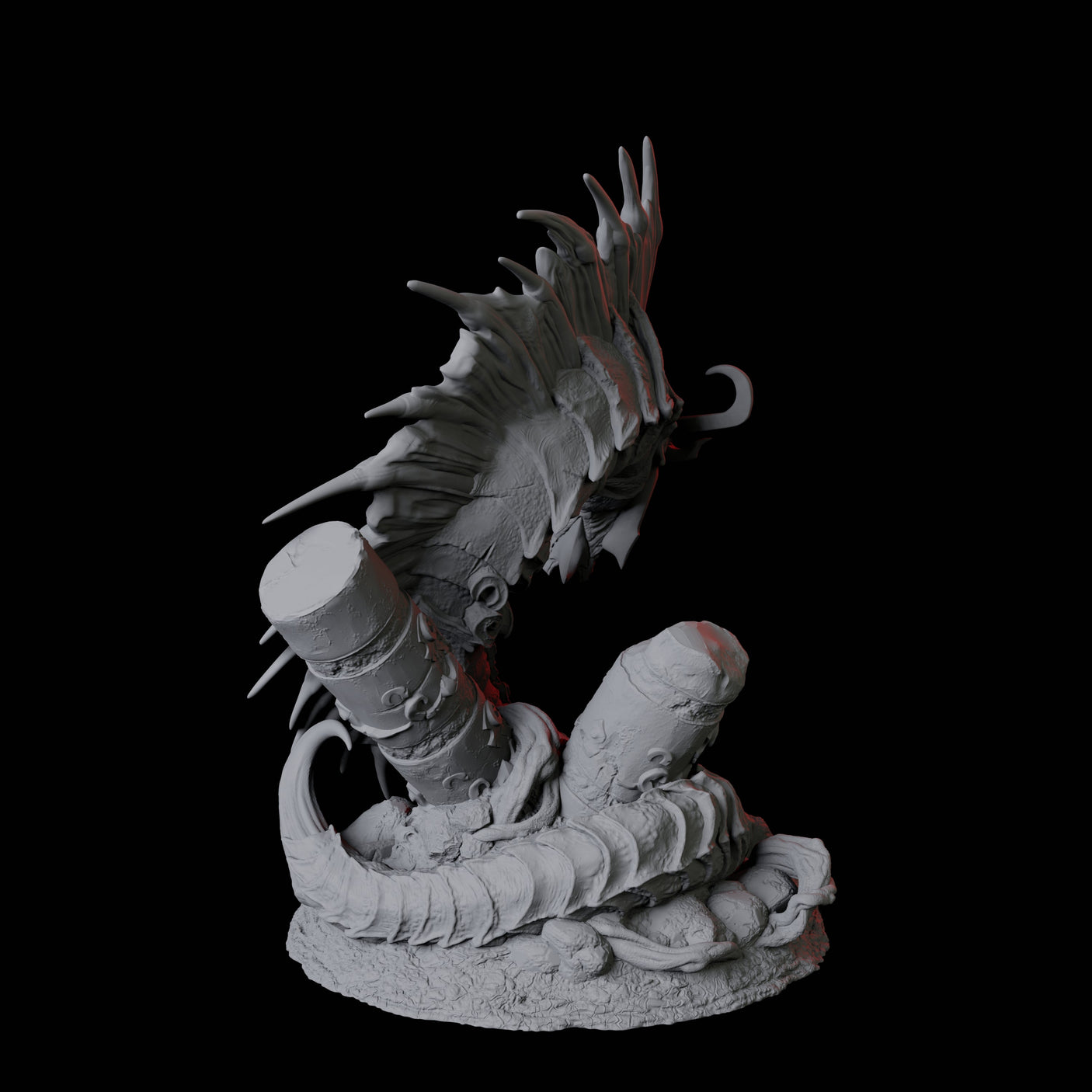 Coiled Giant Snake D Miniature for Dungeons and Dragons, Pathfinder or other TTRPGs