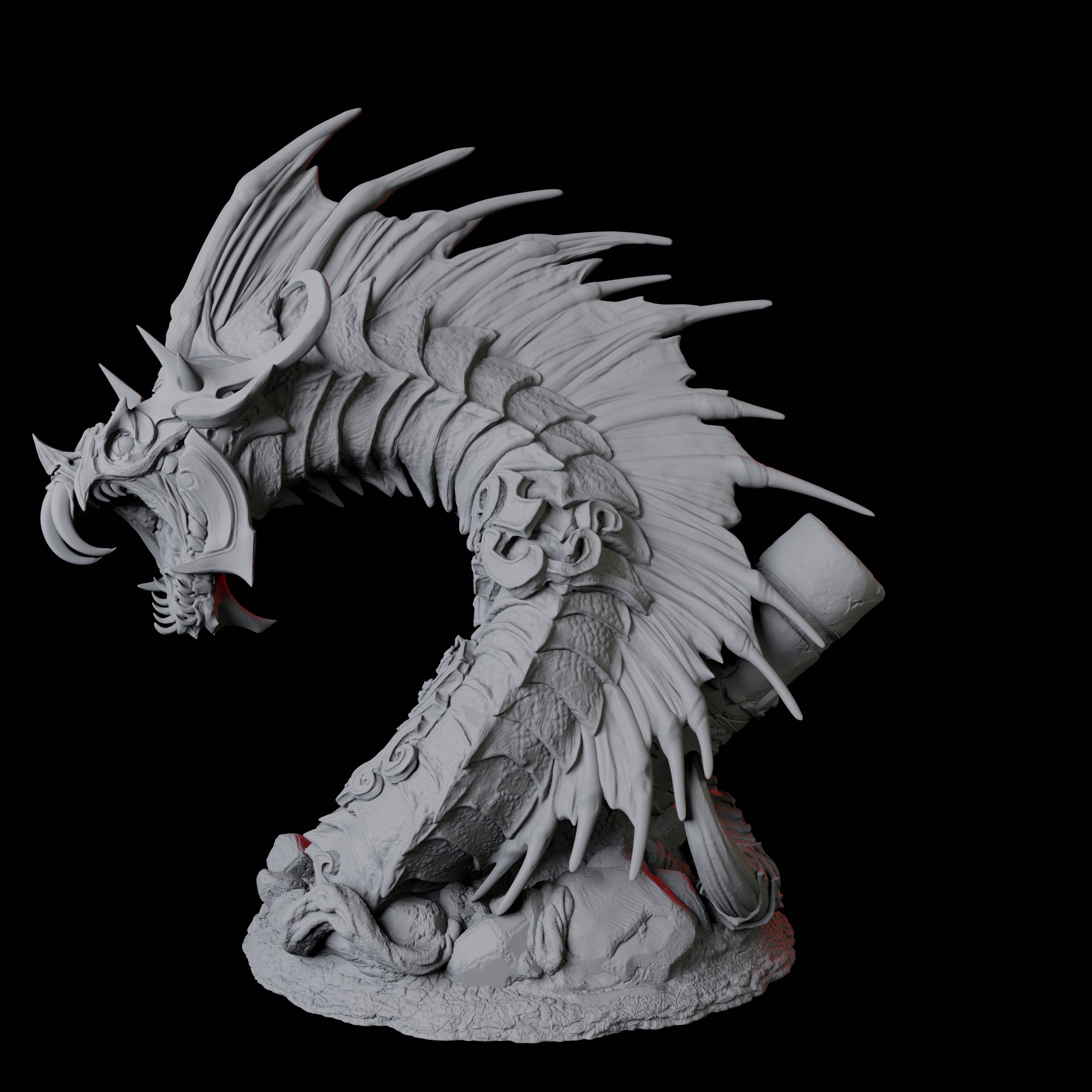 Coiled Giant Snake D Miniature for Dungeons and Dragons, Pathfinder or other TTRPGs