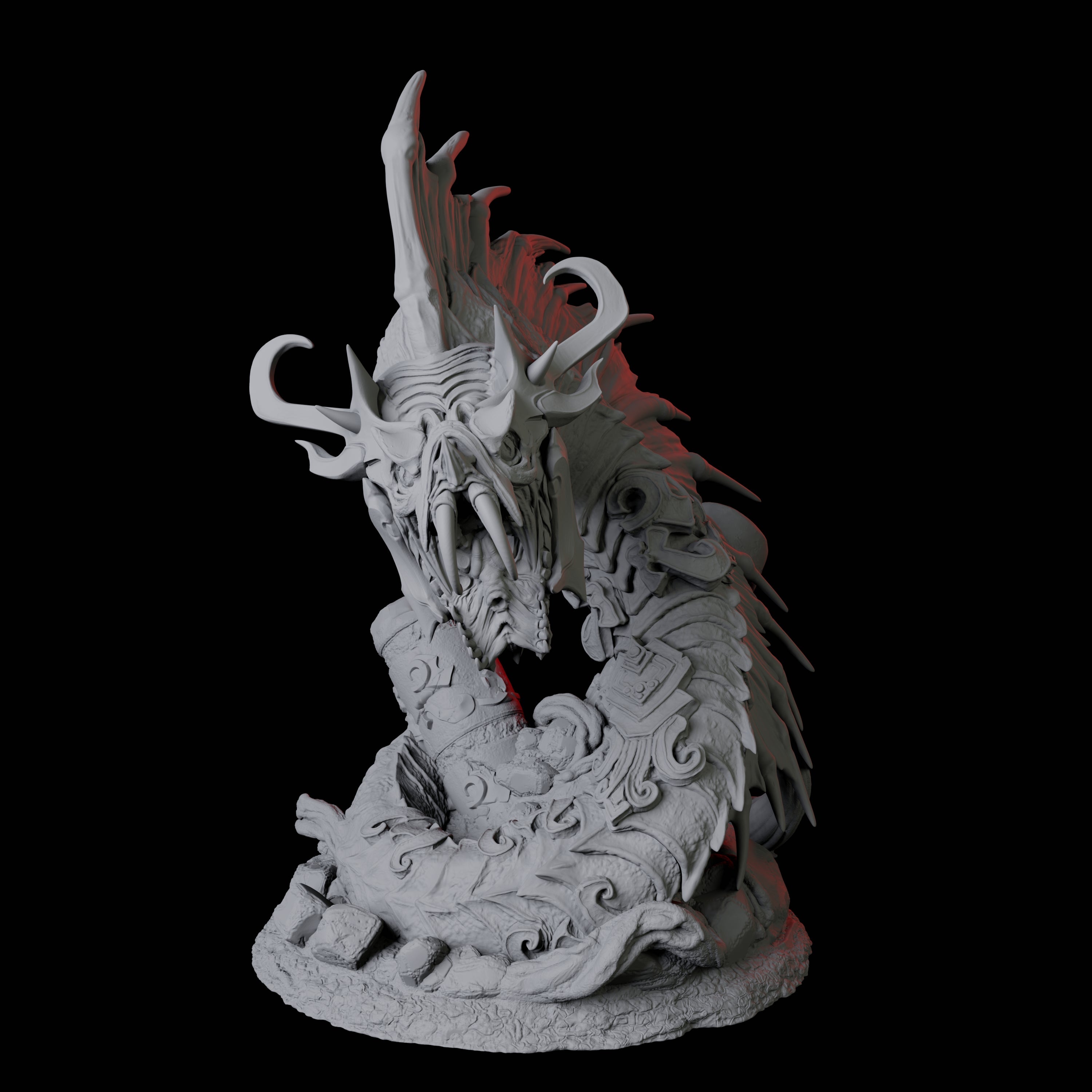 Coiled Giant Snake D Miniature for Dungeons and Dragons, Pathfinder or other TTRPGs