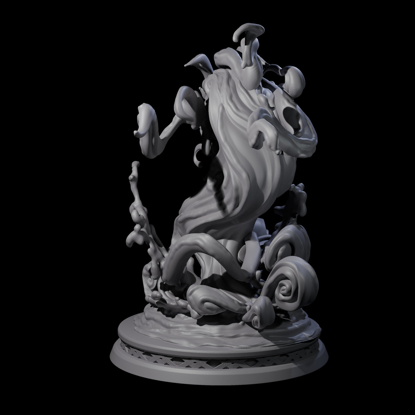 Coiled Water Elemental Miniature for Dungeons and Dragons, Pathfinder or other TTRPGs