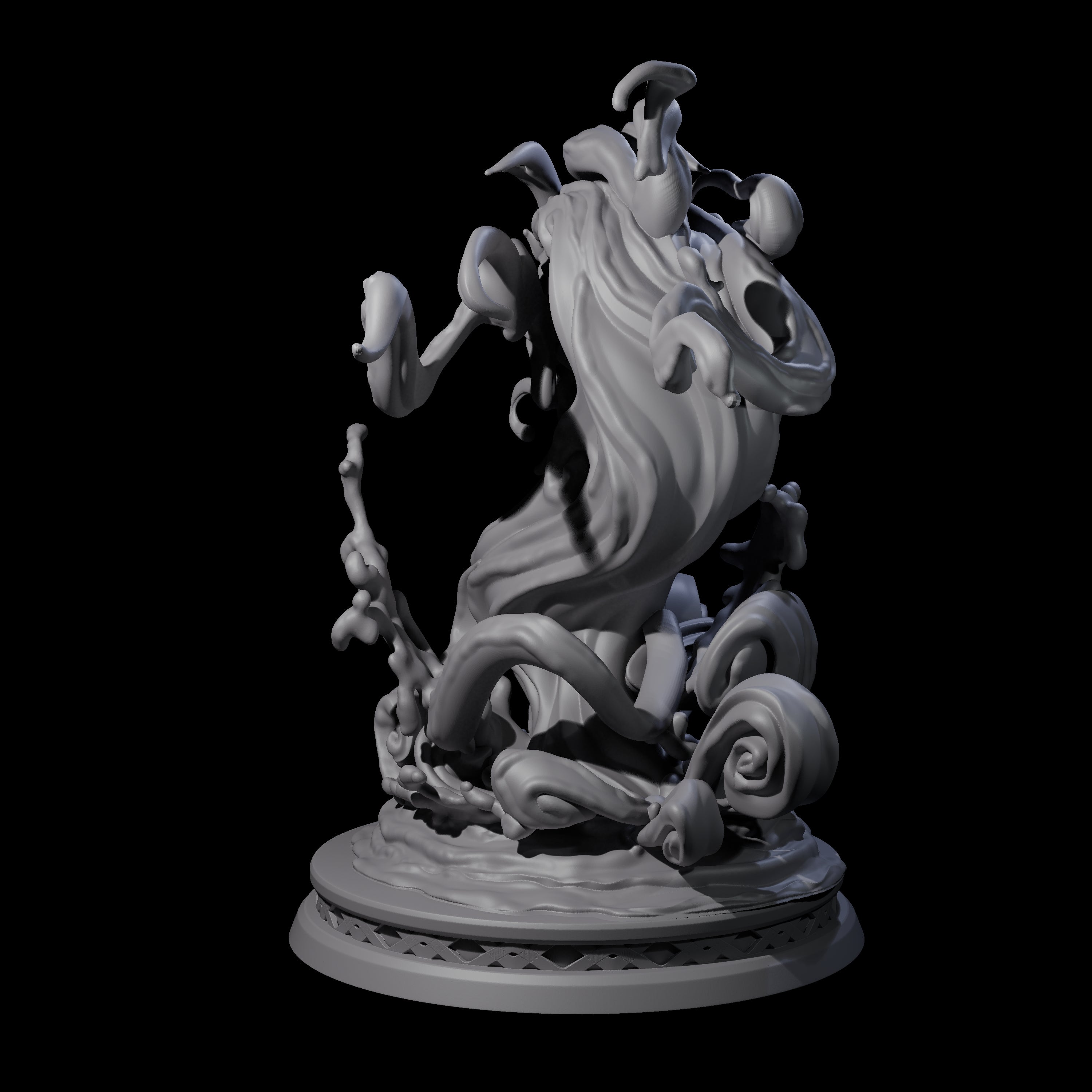 Coiled Water Elemental Miniature for Dungeons and Dragons, Pathfinder or other TTRPGs