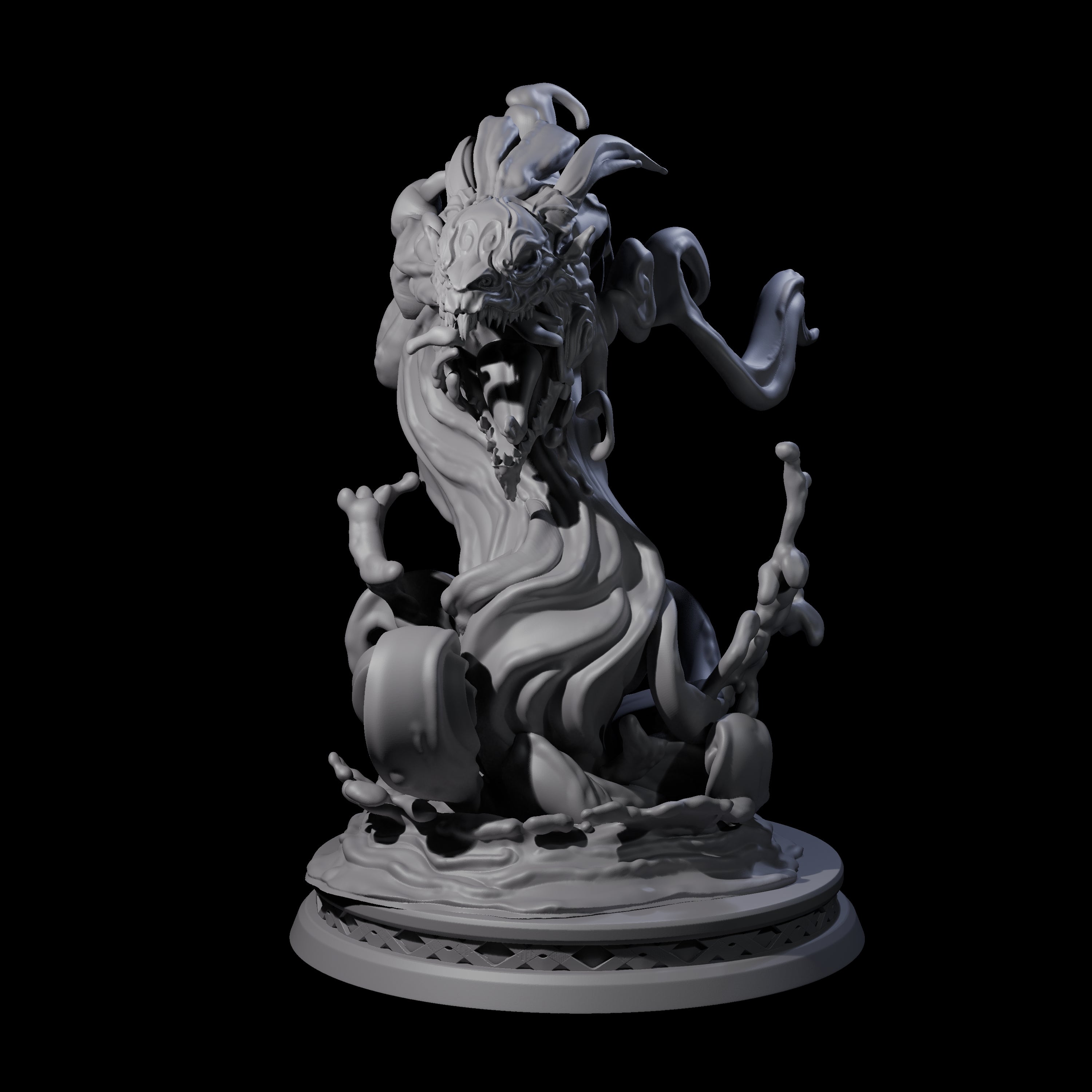 Coiled Water Elemental Miniature for Dungeons and Dragons, Pathfinder or other TTRPGs