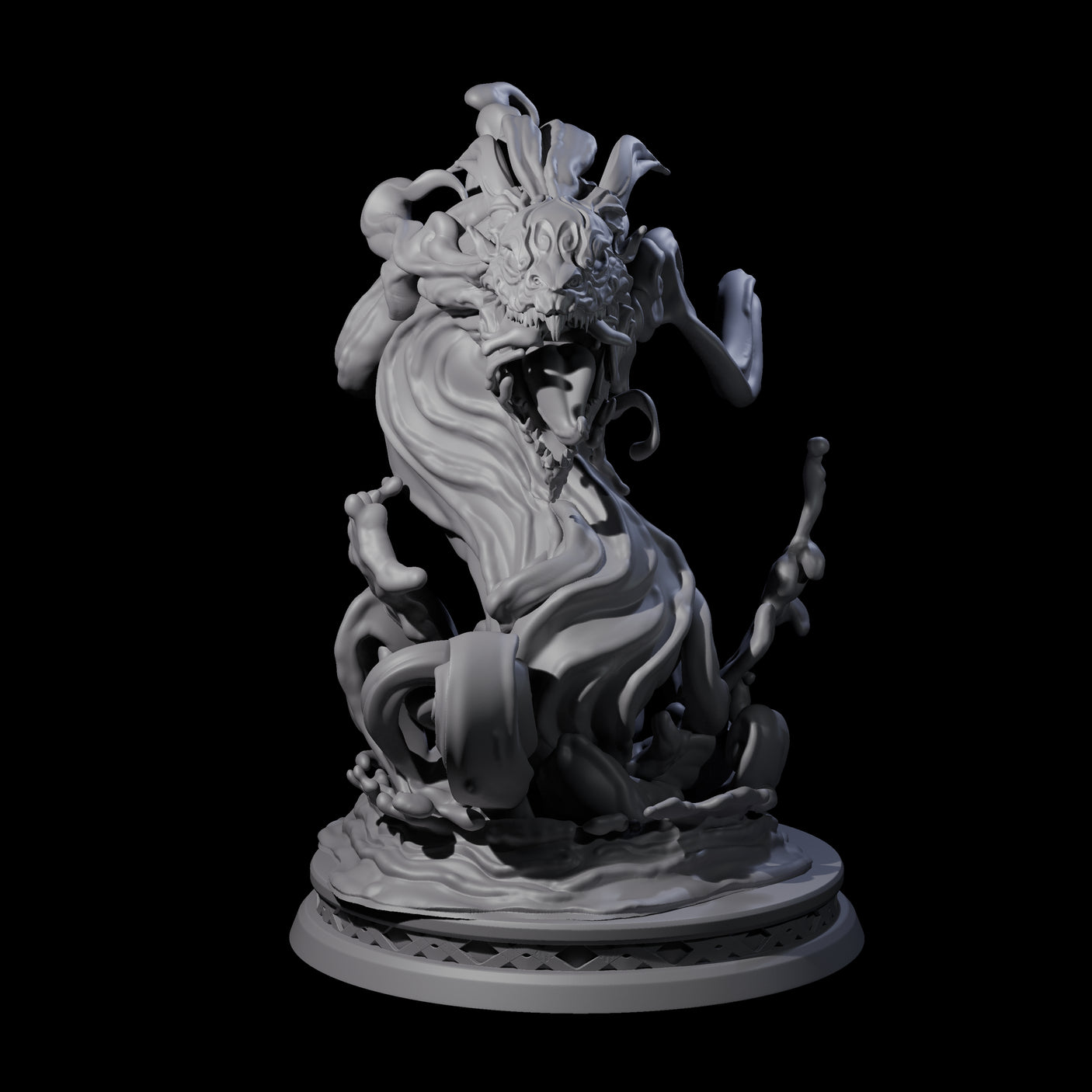 Coiled Water Elemental Miniature for Dungeons and Dragons, Pathfinder or other TTRPGs