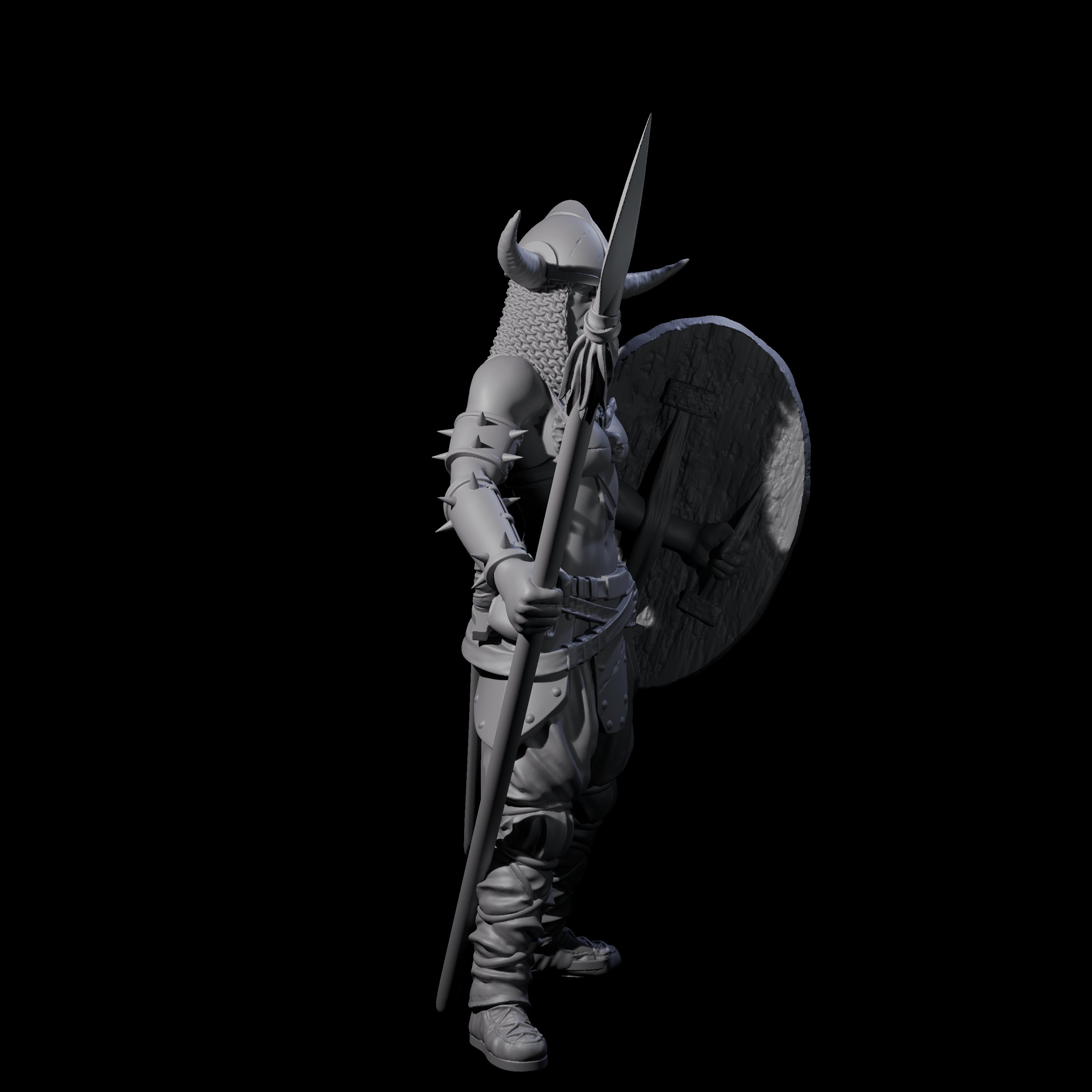 Come At Me Female Barbarian Miniature for Dungeons and Dragons, Pathfinder or other TTRPGs