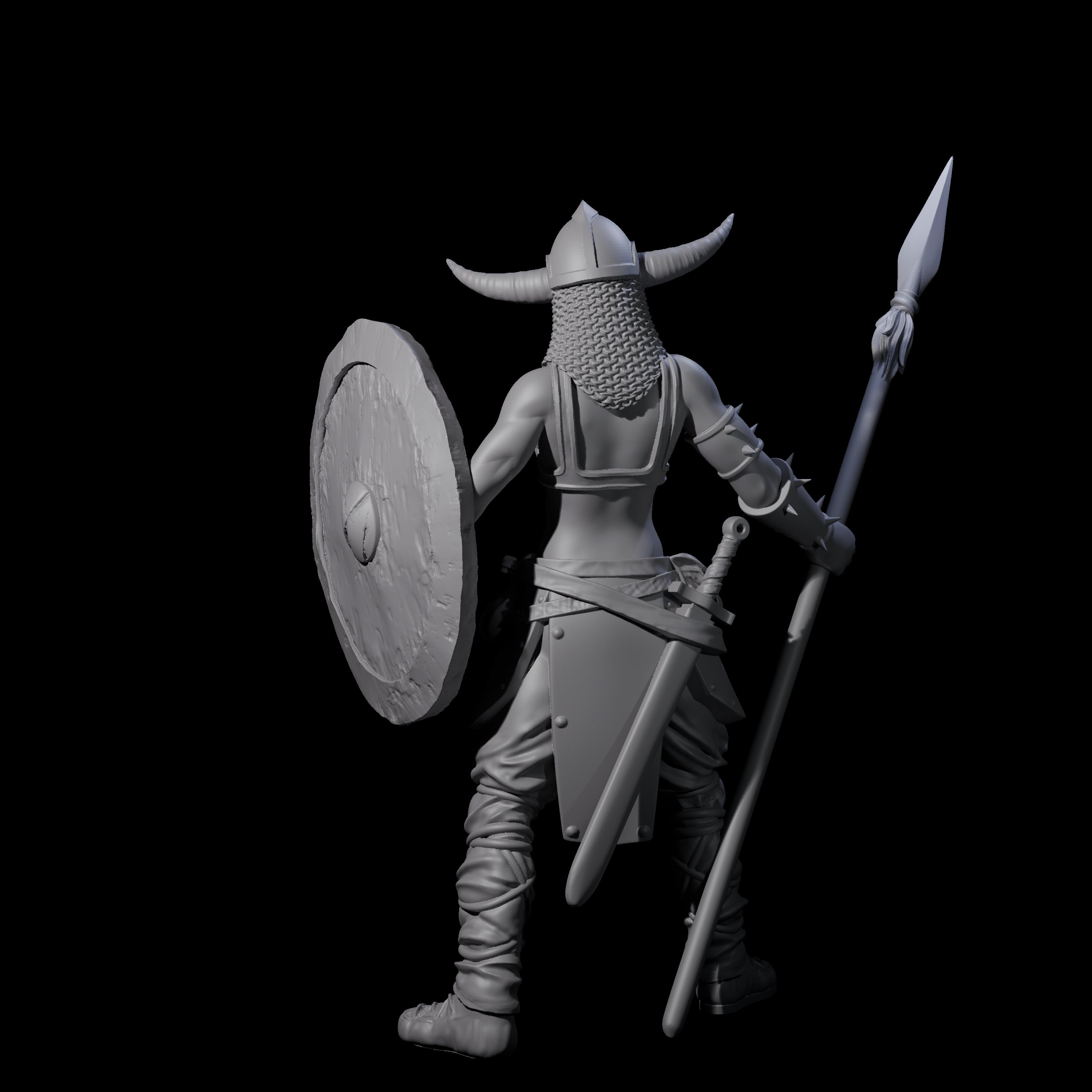 Come At Me Female Barbarian Miniature for Dungeons and Dragons, Pathfinder or other TTRPGs