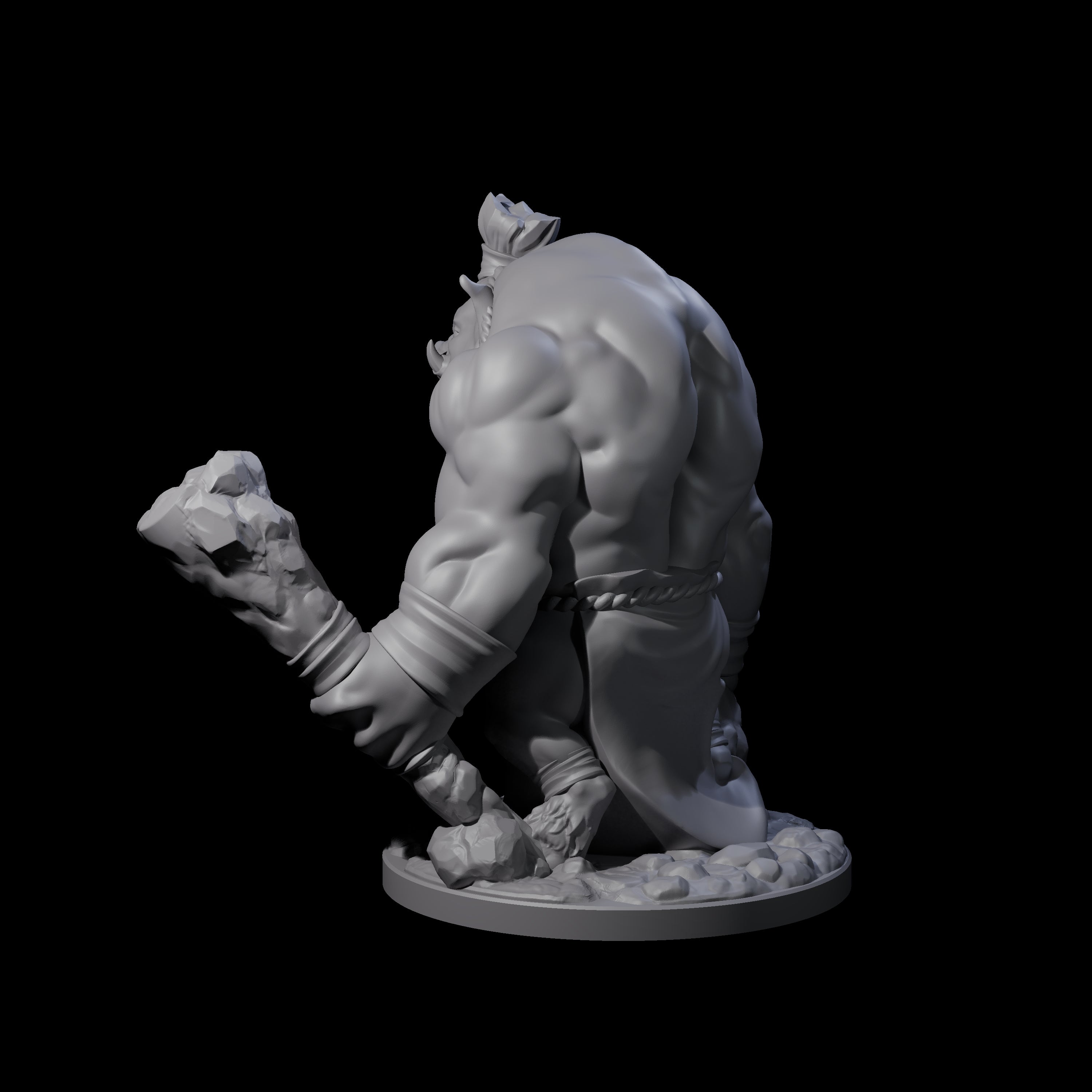 Come Out Swinging Boarman Brute C Miniature for Dungeons and Dragons, Pathfinder or other TTRPGs