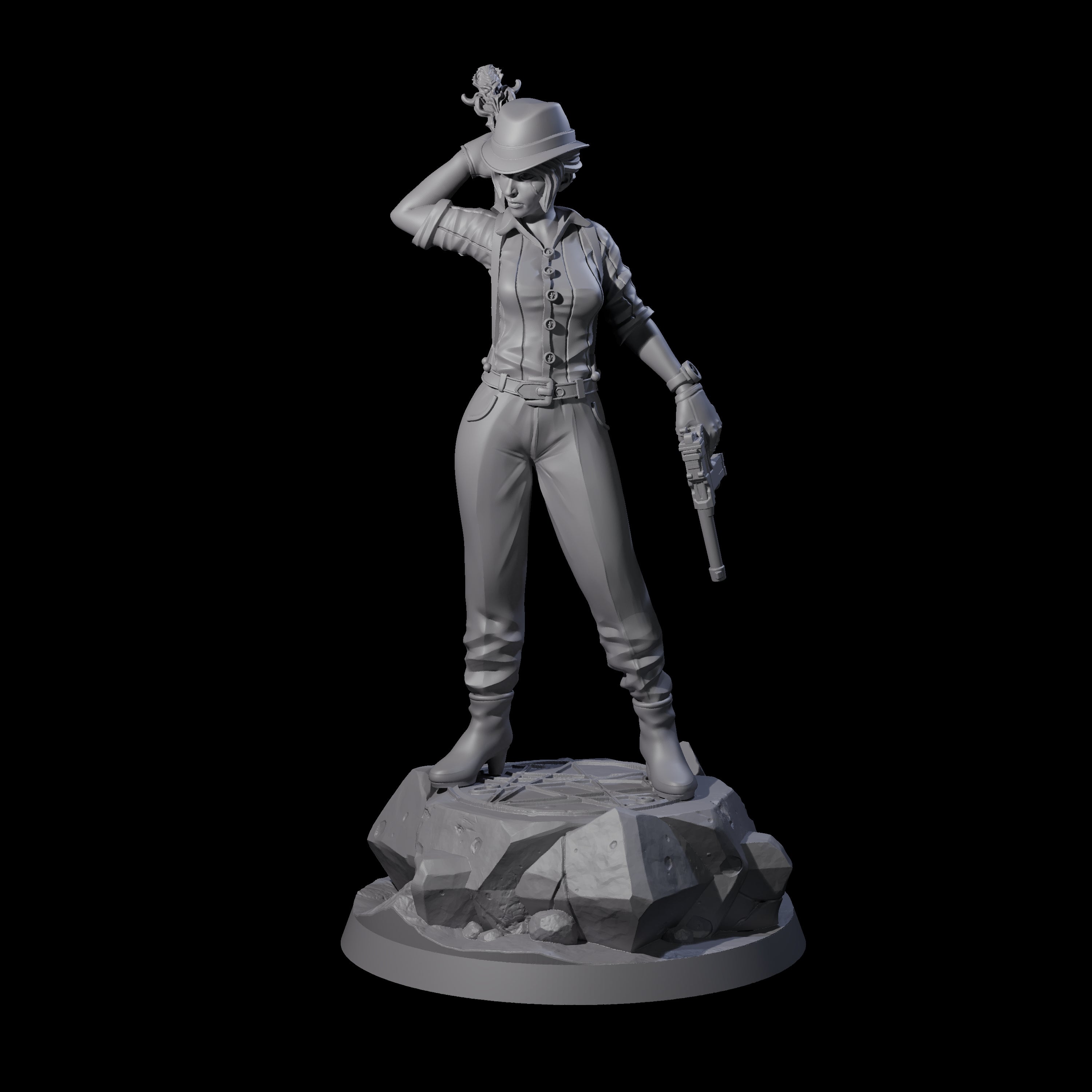 Come Out Swinging Human Witch Miniature for Dungeons and Dragons, Pathfinder or other TTRPGs