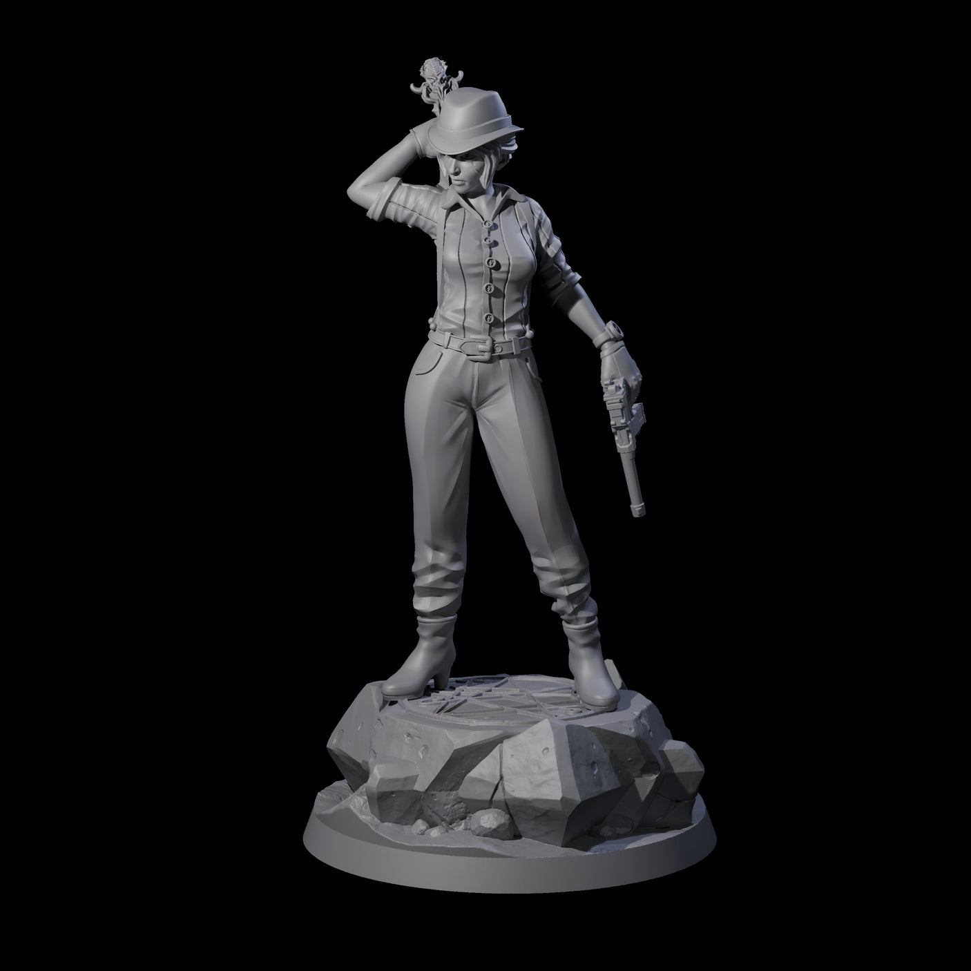 Come Out Swinging Human Witch Miniature for Dungeons and Dragons, Pathfinder or other TTRPGs