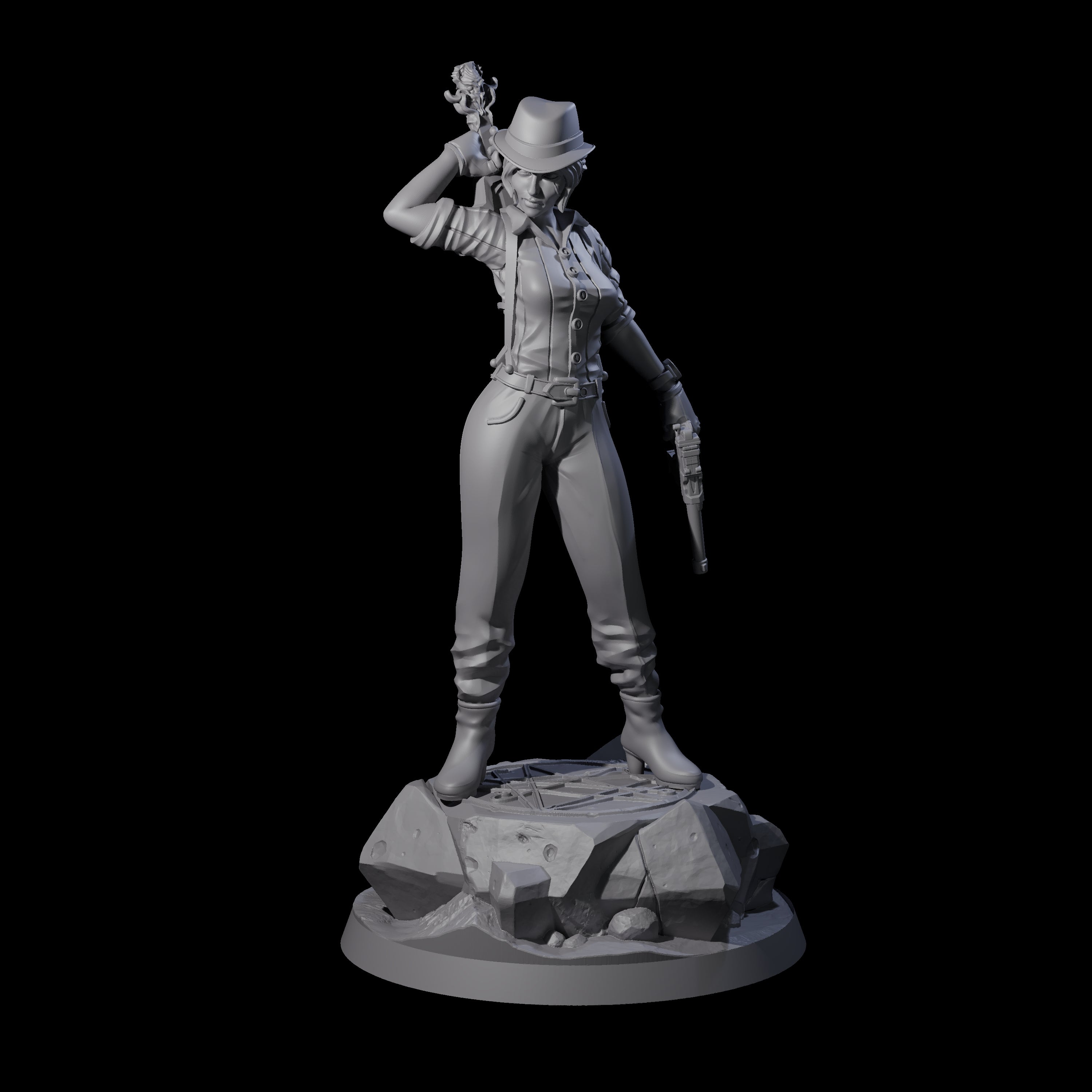 Come Out Swinging Human Witch Miniature for Dungeons and Dragons, Pathfinder or other TTRPGs