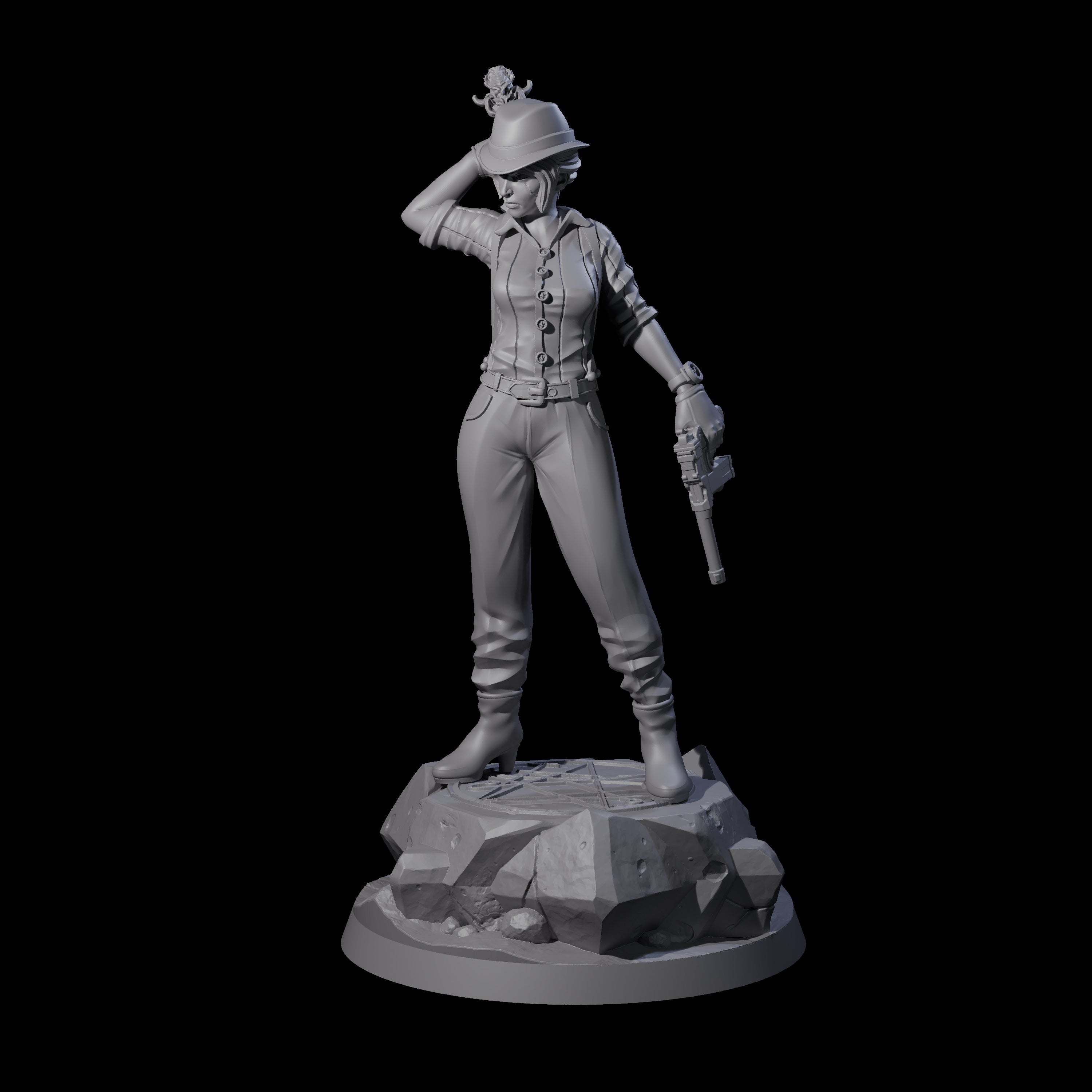 Come Out Swinging Human Witch Miniature for Dungeons and Dragons, Pathfinder or other TTRPGs