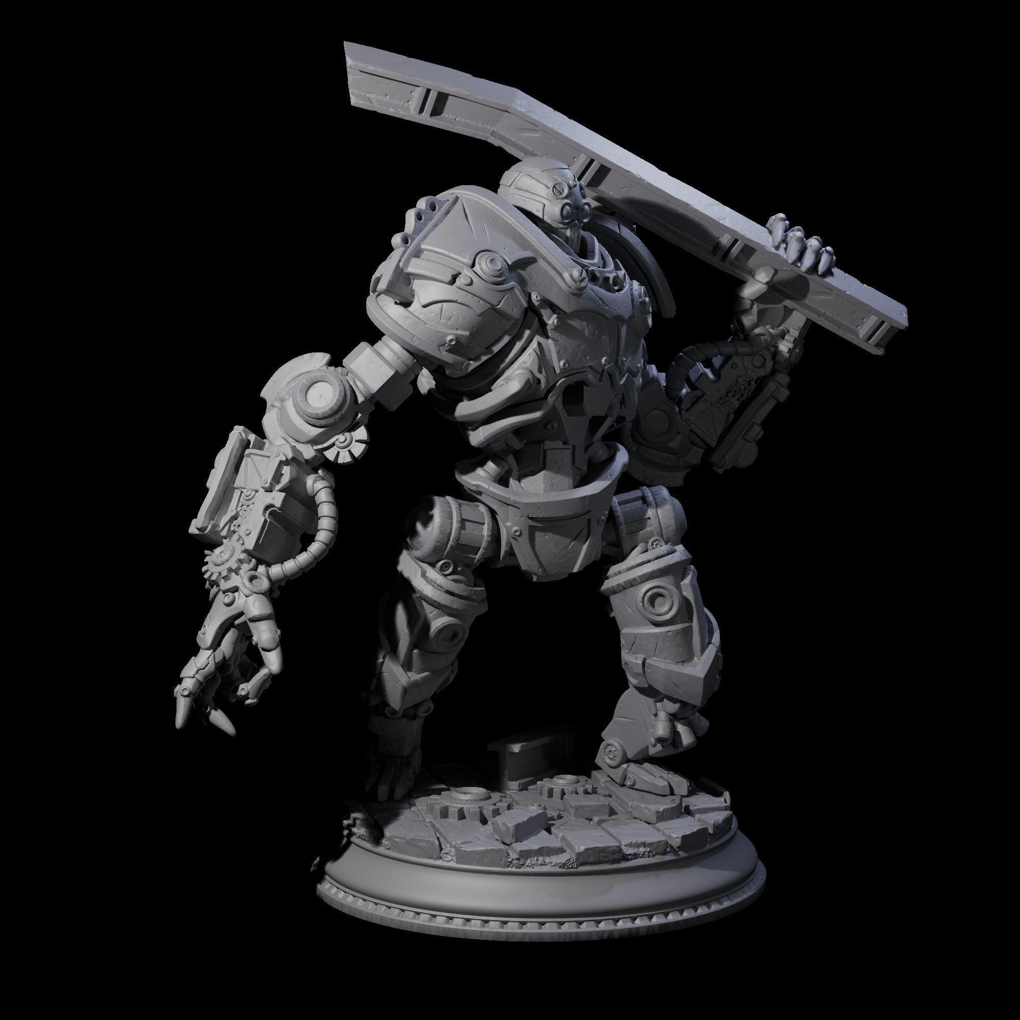 Commanding Clockwork Guardian Miniature for Dungeons and Dragons, Pathfinder or other TTRPGs