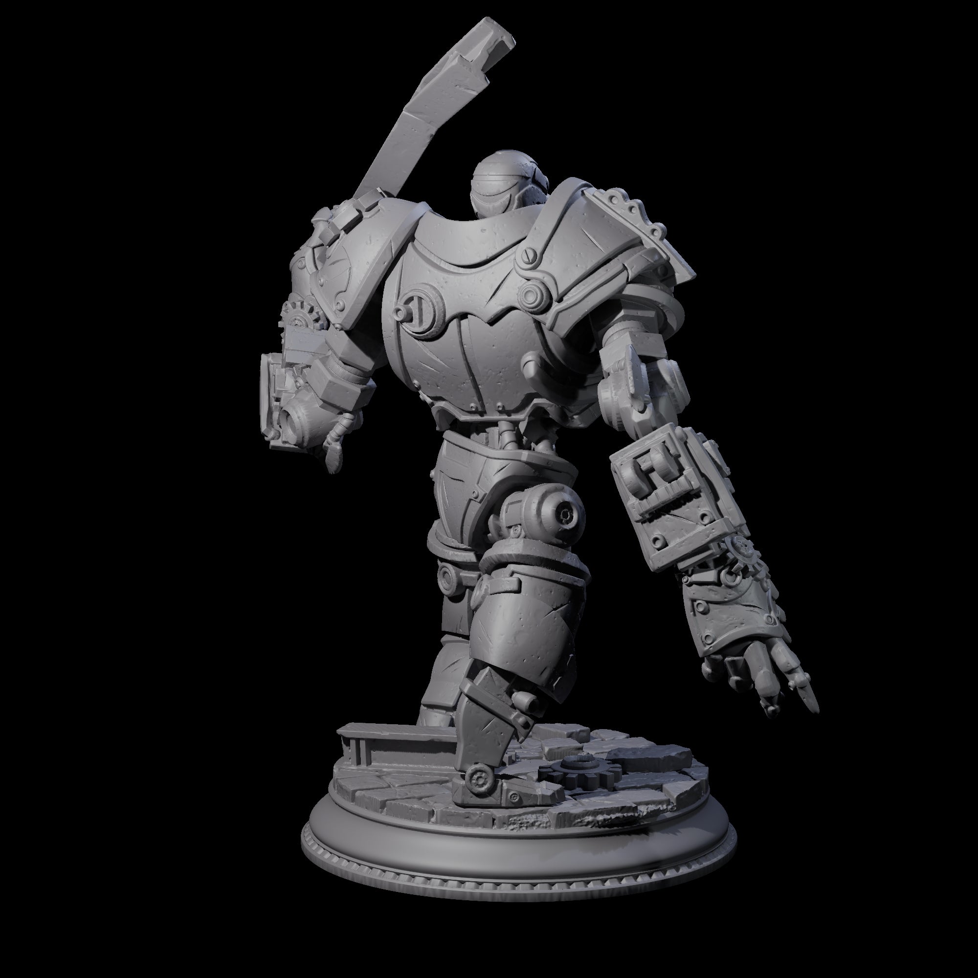 Commanding Clockwork Guardian Miniature for Dungeons and Dragons, Pathfinder or other TTRPGs