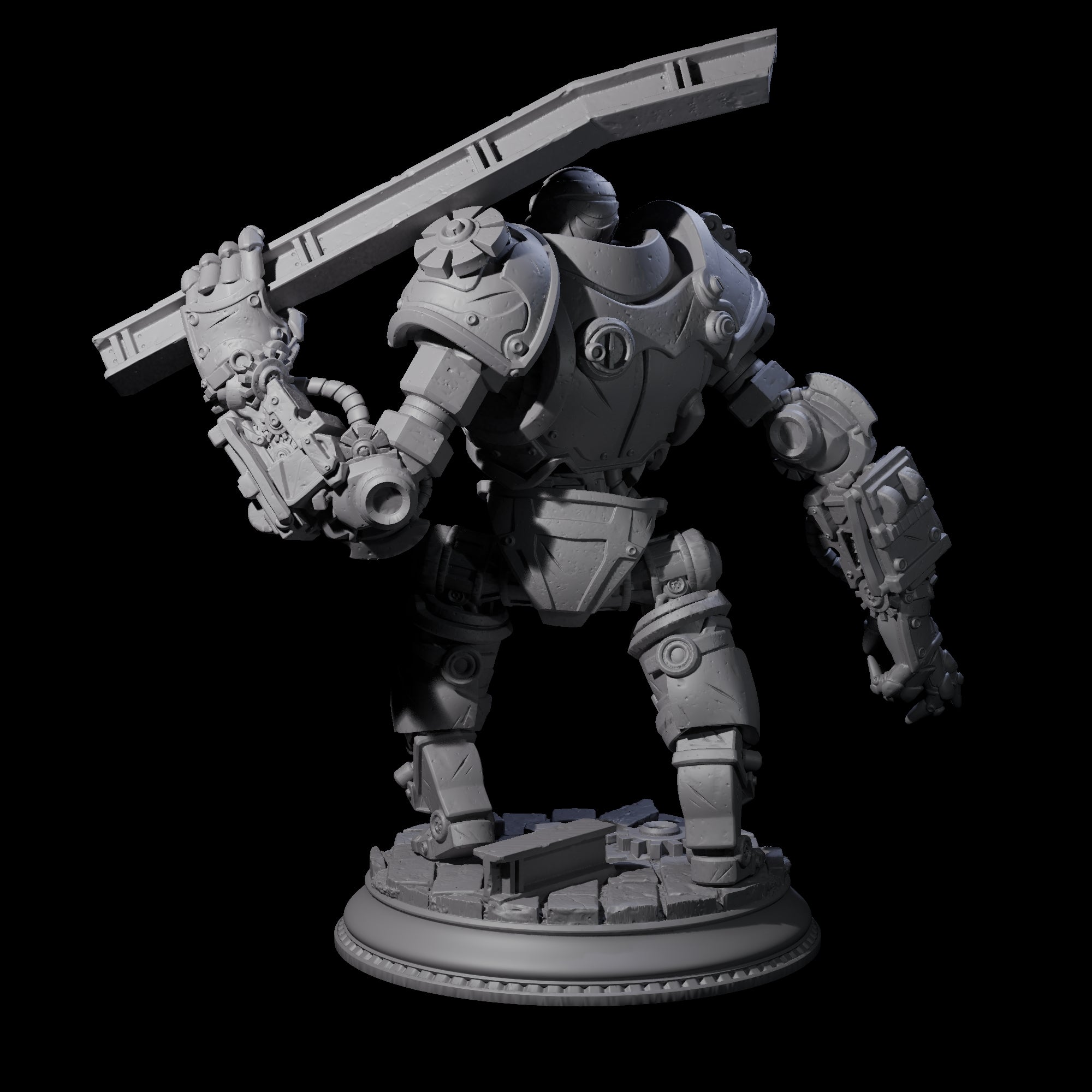 Commanding Clockwork Guardian Miniature for Dungeons and Dragons, Pathfinder or other TTRPGs