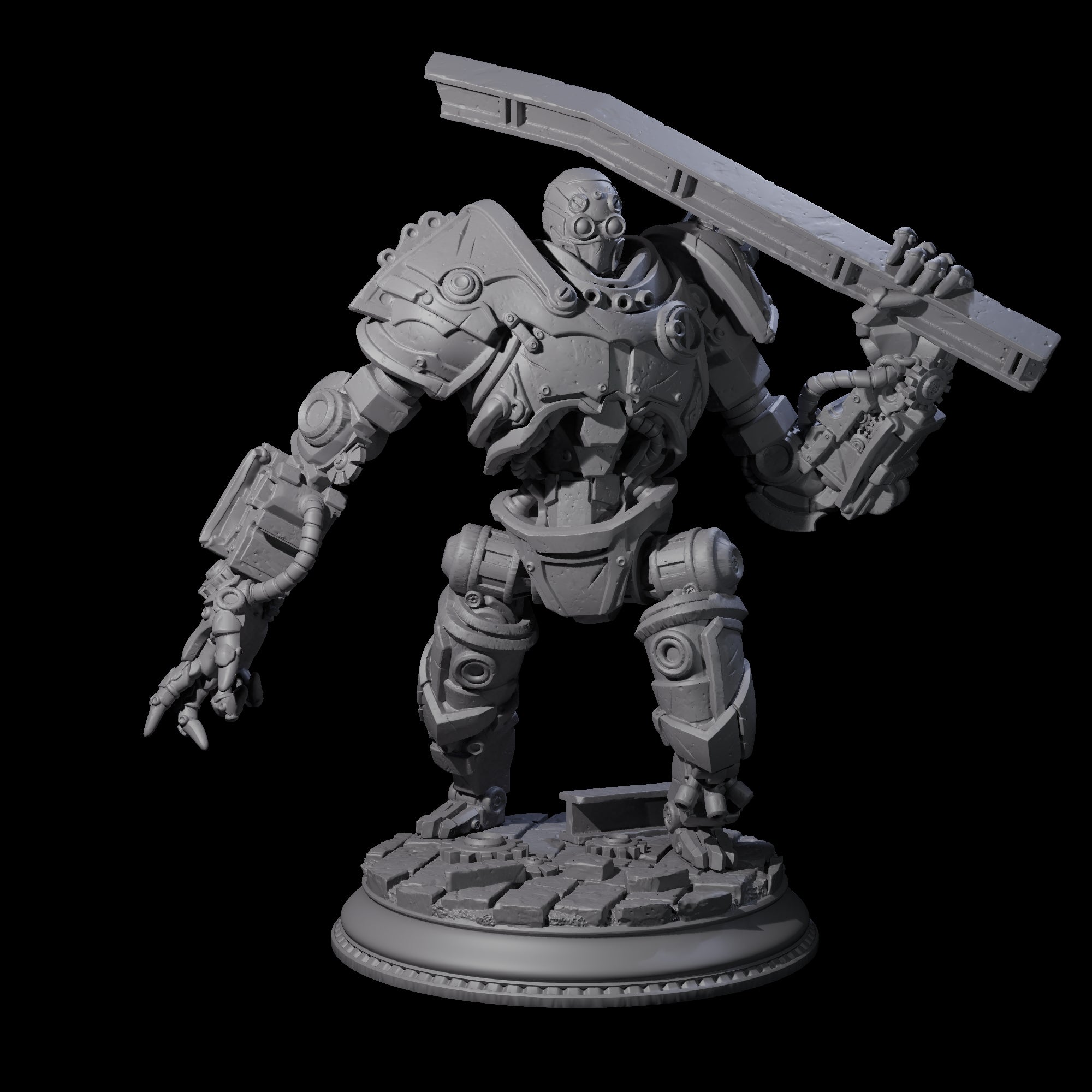 Commanding Clockwork Guardian Miniature for Dungeons and Dragons, Pathfinder or other TTRPGs