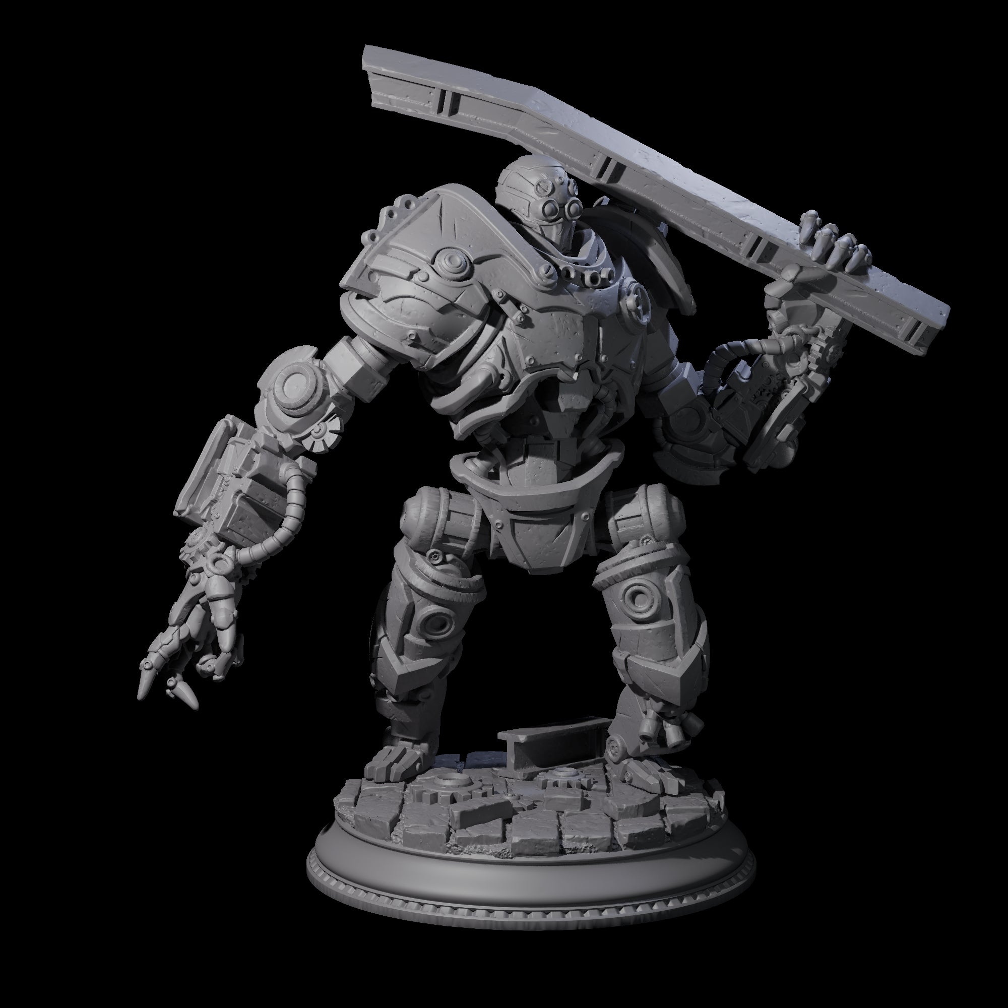 Commanding Clockwork Guardian Miniature for Dungeons and Dragons, Pathfinder or other TTRPGs